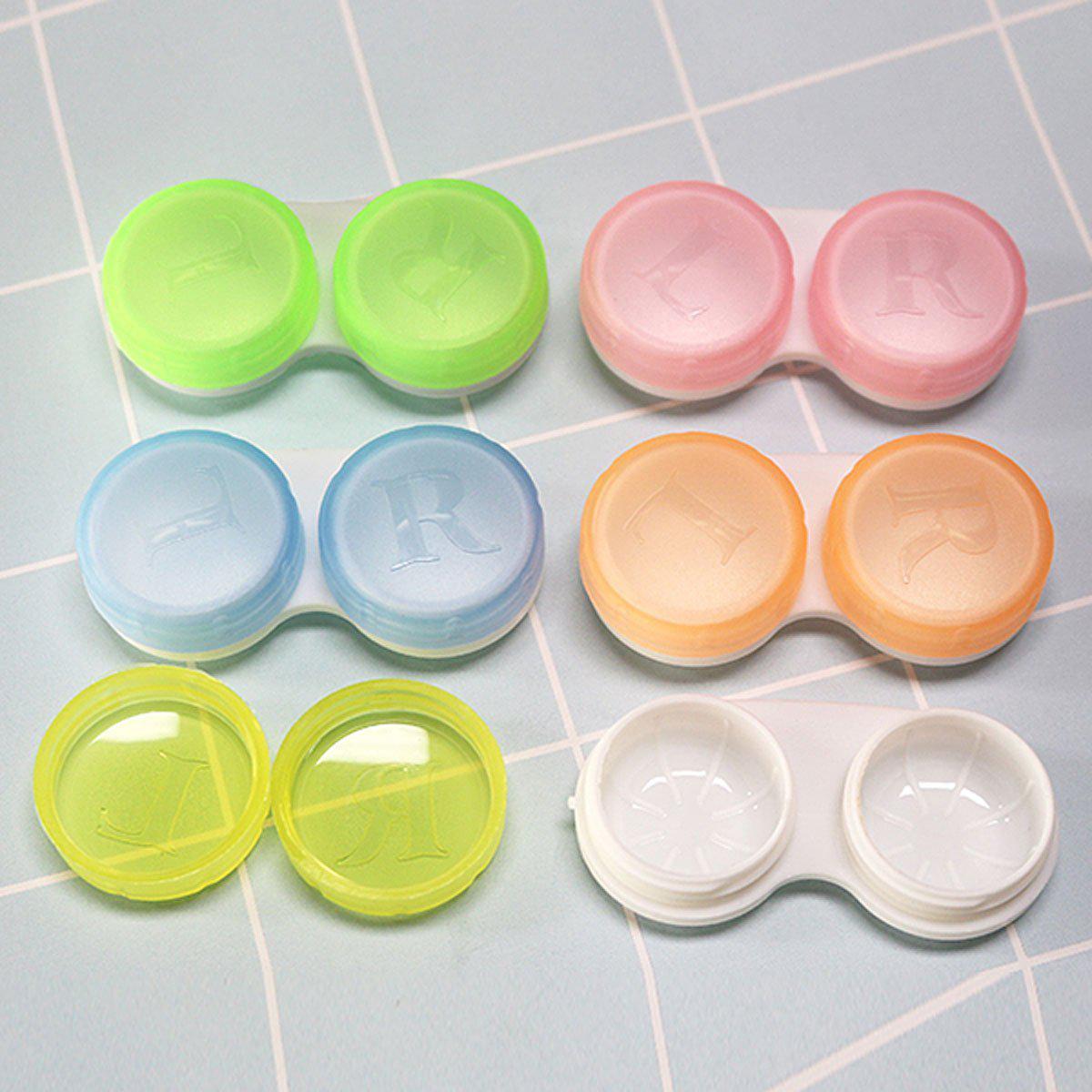 Transparent Scrub Handy Colored Contacts Case 1 PC