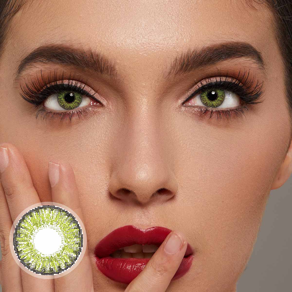 3-Tone Gemstone Green Prescription Monthly Colored Contacts