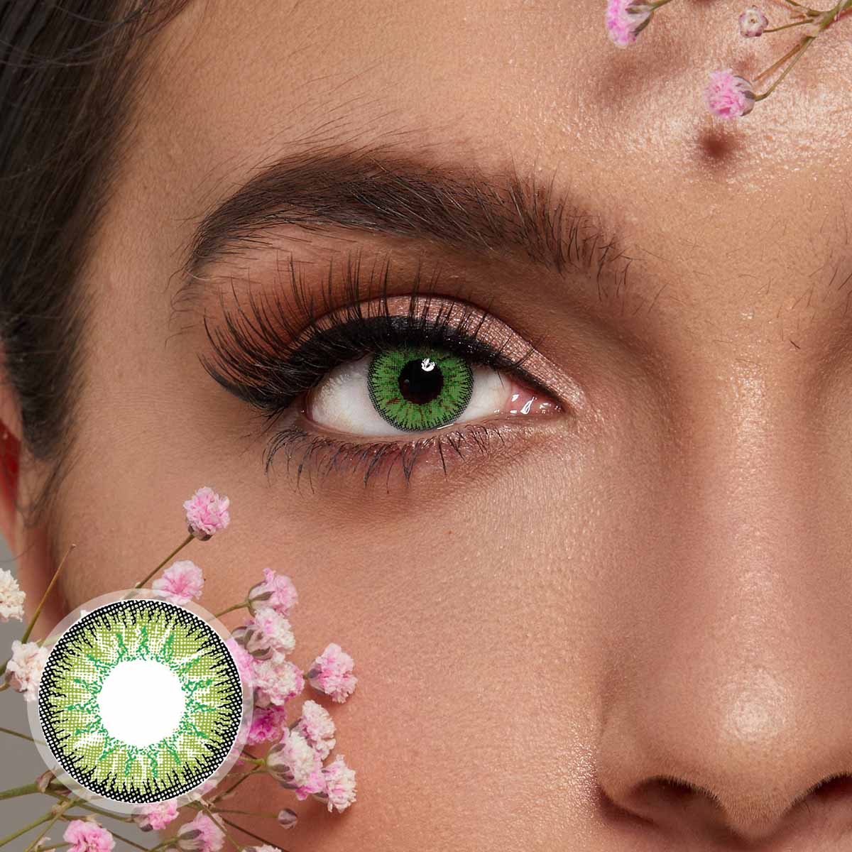 [Flash Sale] Nonno Green Prescription Yearly Colored Contacts