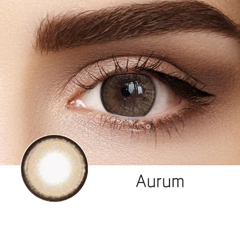 [US Warehouse] Aurum Brown Prescription Monthly Colored Contact Lenses