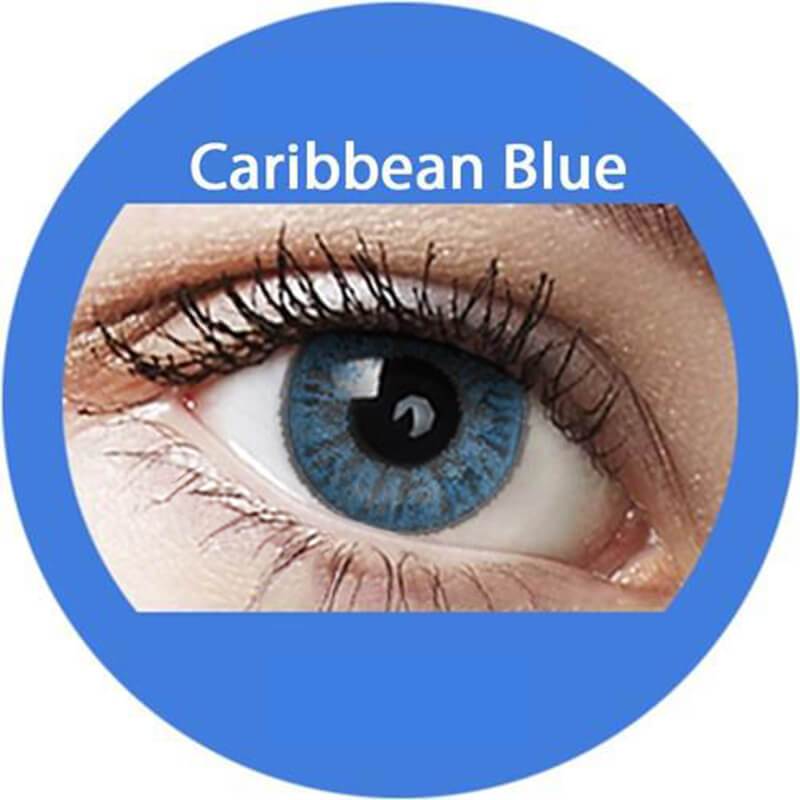 [US Warehouse] Blends Caribbean Blue Prescription Monthly Colored Contacts