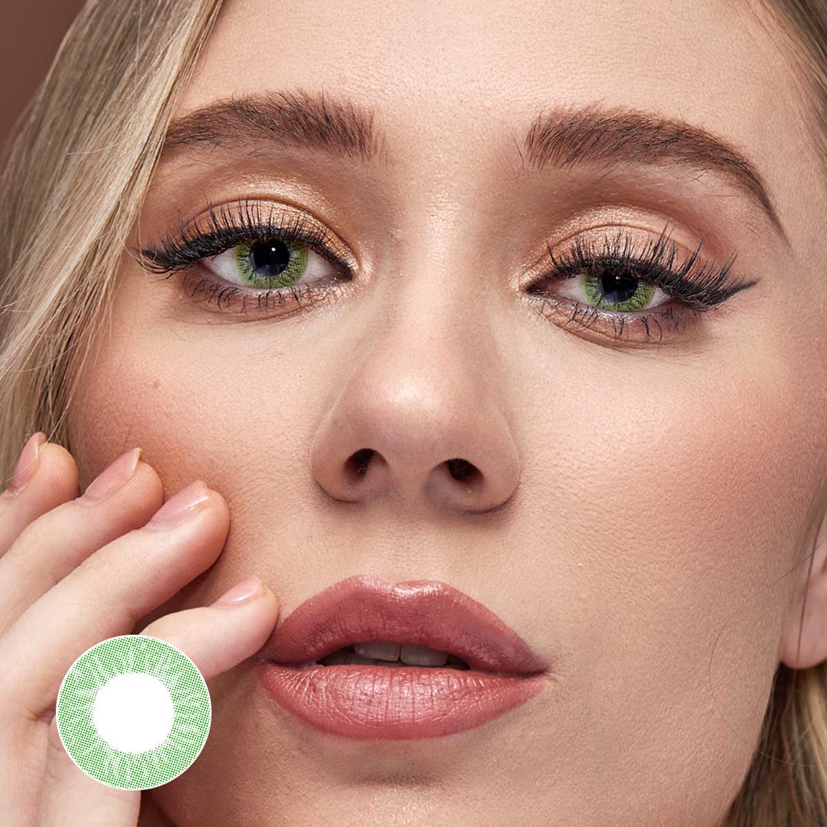 [US Warehouse] Sensual Emerald Green Prescription Monthly Colored Contact Lenses