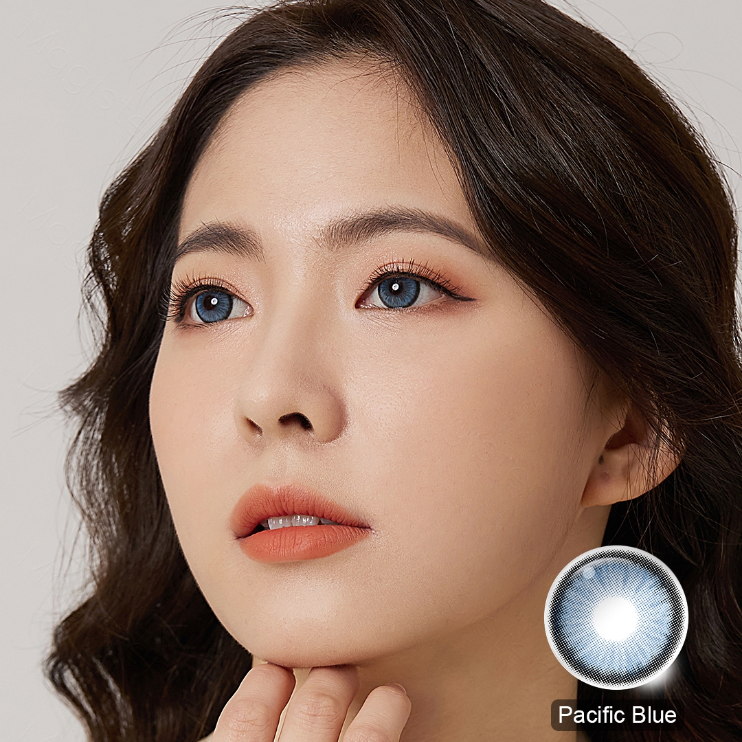 Diamond Pacific Blue Yearly Colored Contact Lenses