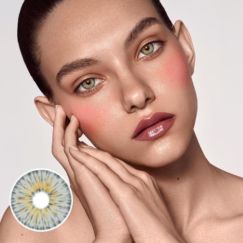 New York Gogh Grey Prescription Monthly Colored Contact Lenses