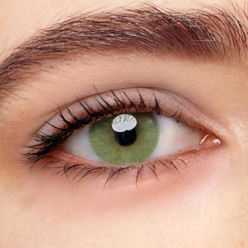 Polar Lights Yellow Green Prescription Monthly Colored Contact Lenses