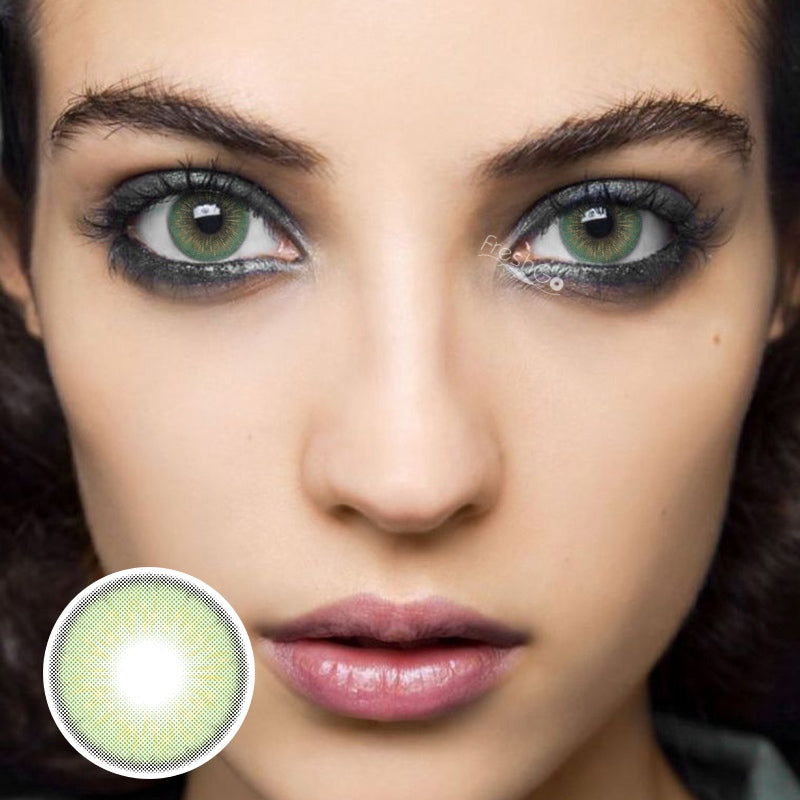 Premium Green Prescription Monthly Colored Contact Lenses