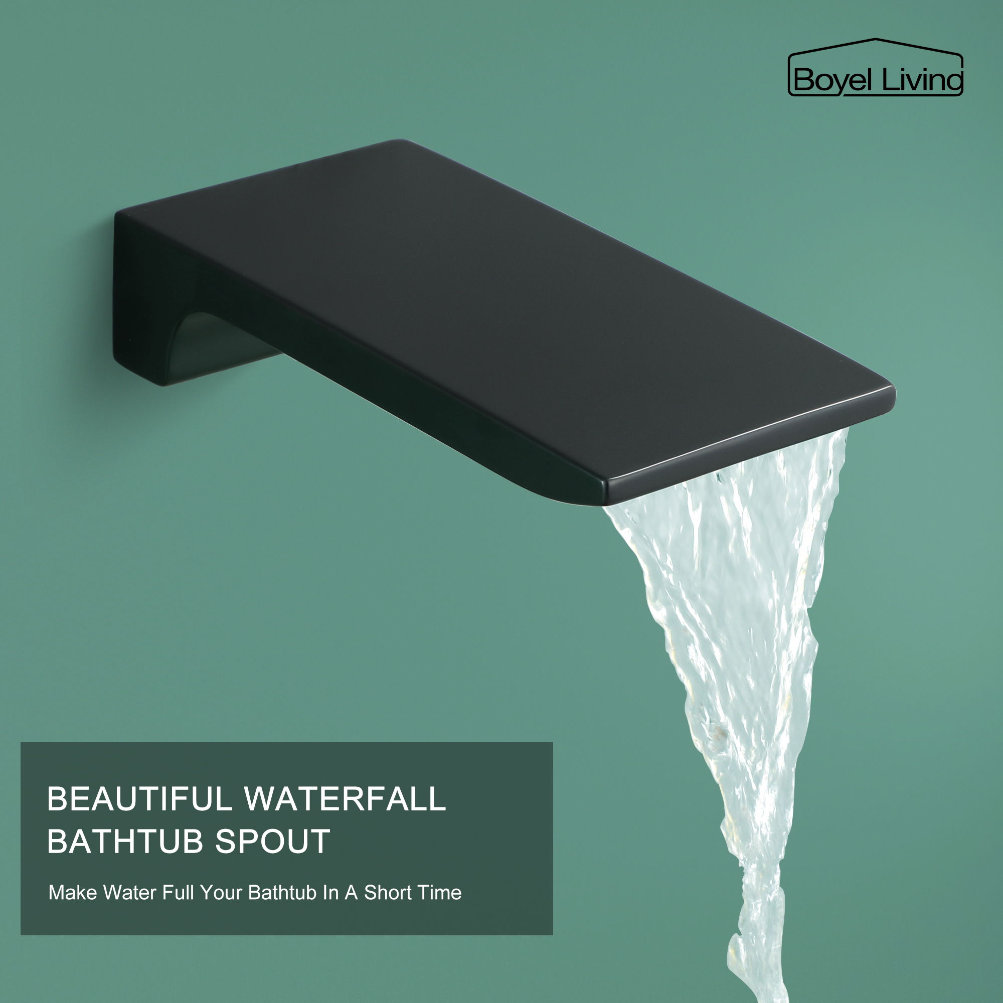 Ceiling Mount Single-Handle 1-Spray Tub and Shower Faucet with 12 in. Fixed Shower Head in Matte Black (Valve Included)