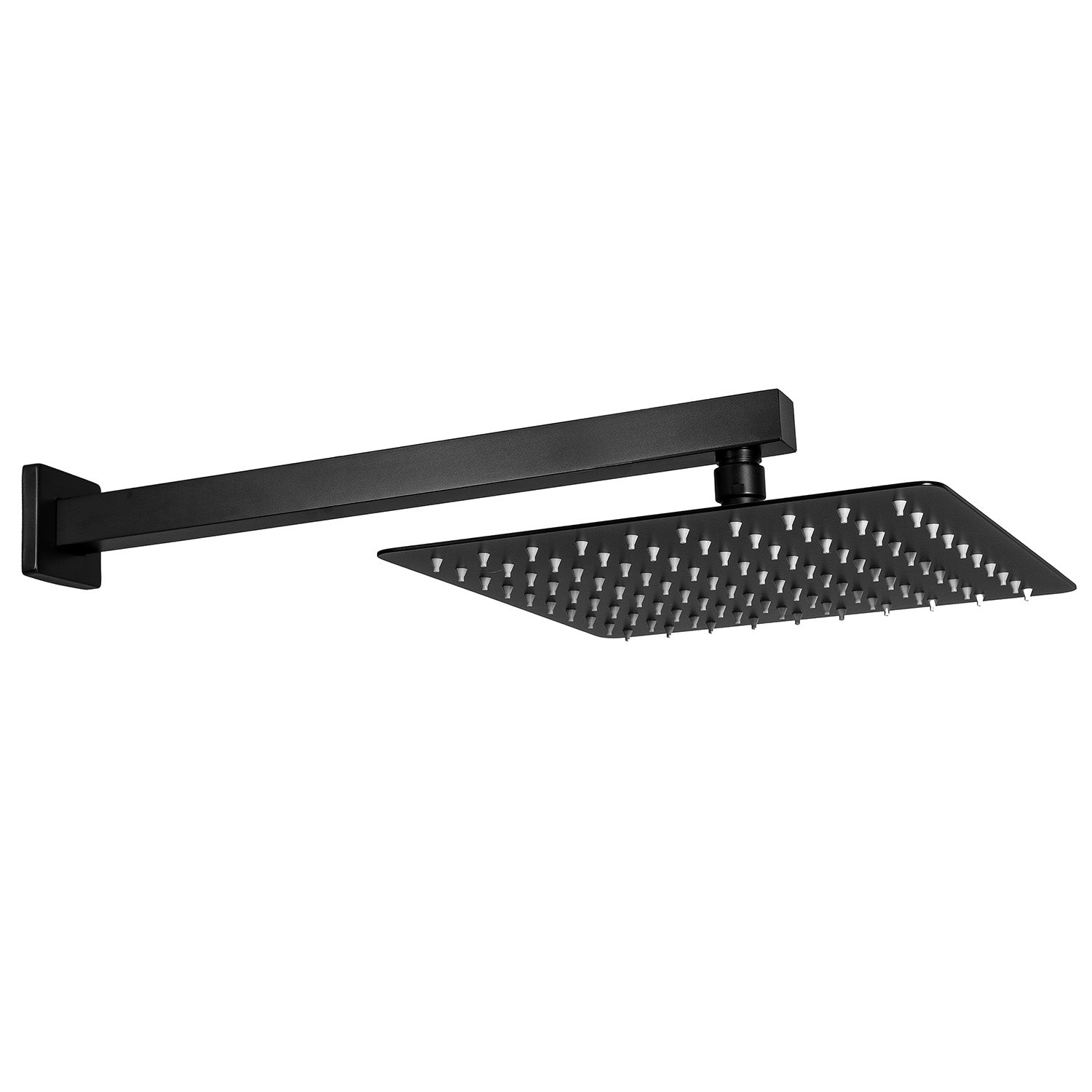 Matte Black 10 in. Square High Pressure Shower System with Handheld Shower Head-Boyel Living