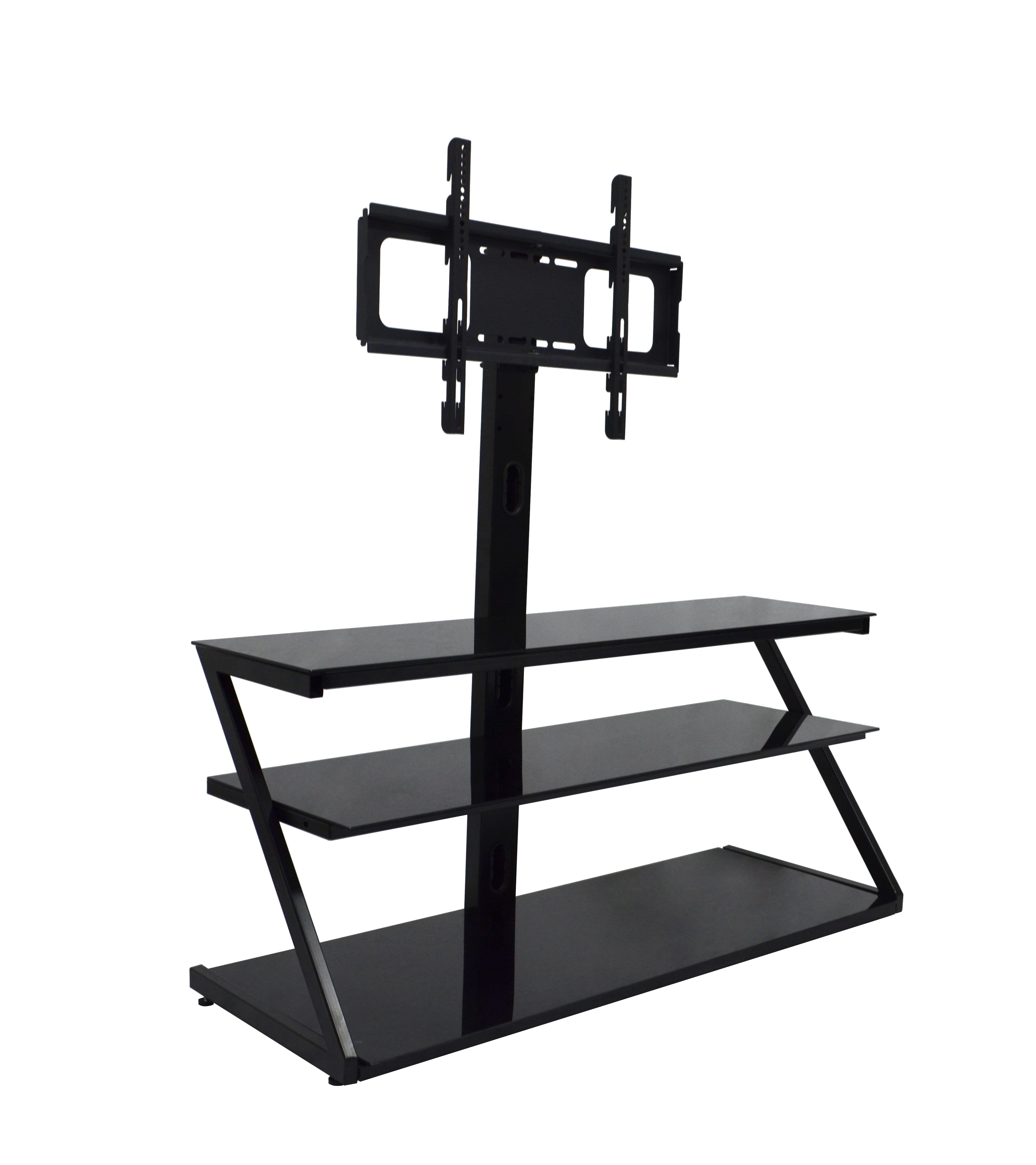Universal Three-layer glass TV Stand Height and Angle adjustable 400*600 for 32~65 inch TV-Boyel Living