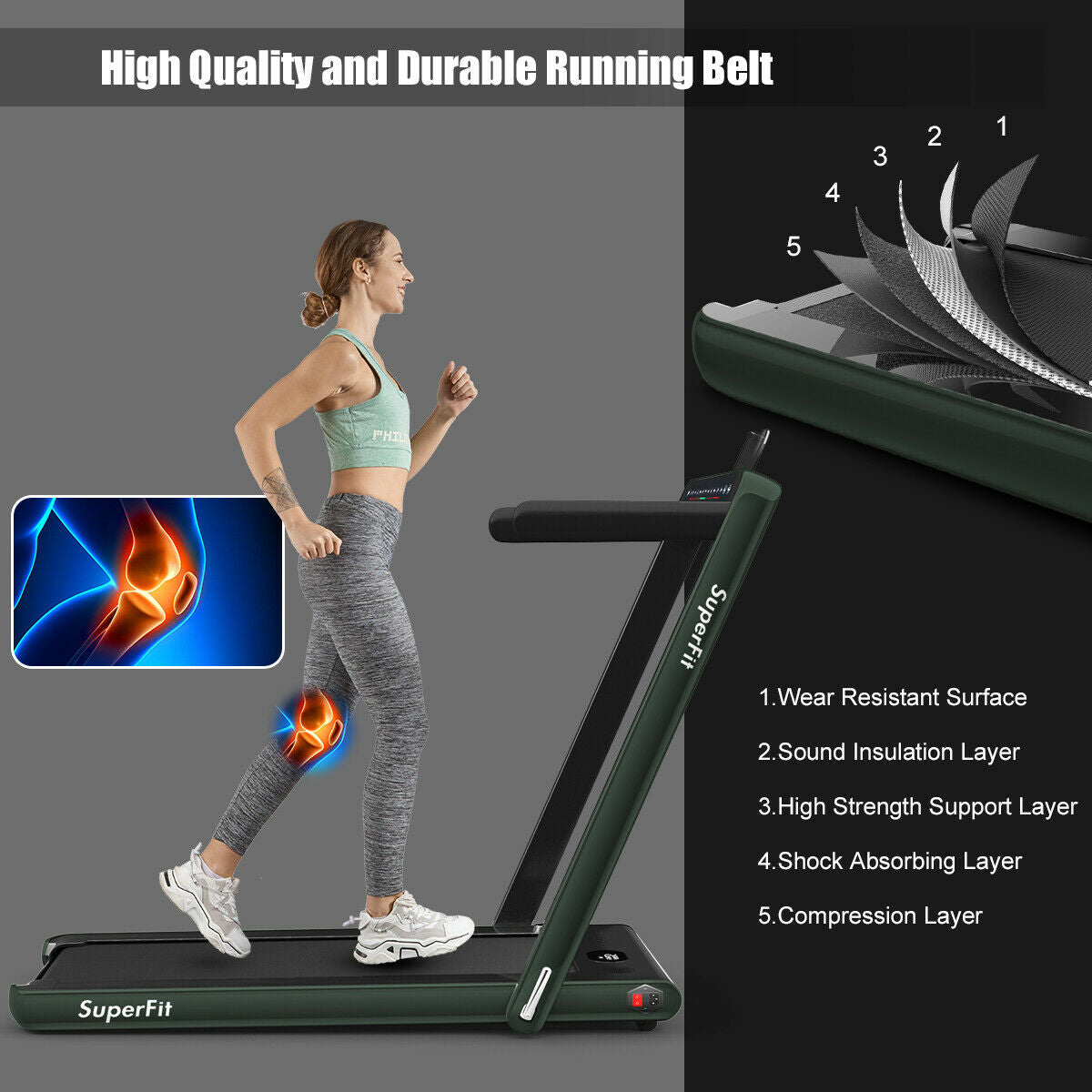 2 in 1 folding treadmill discount dual display with bluetooth speaker