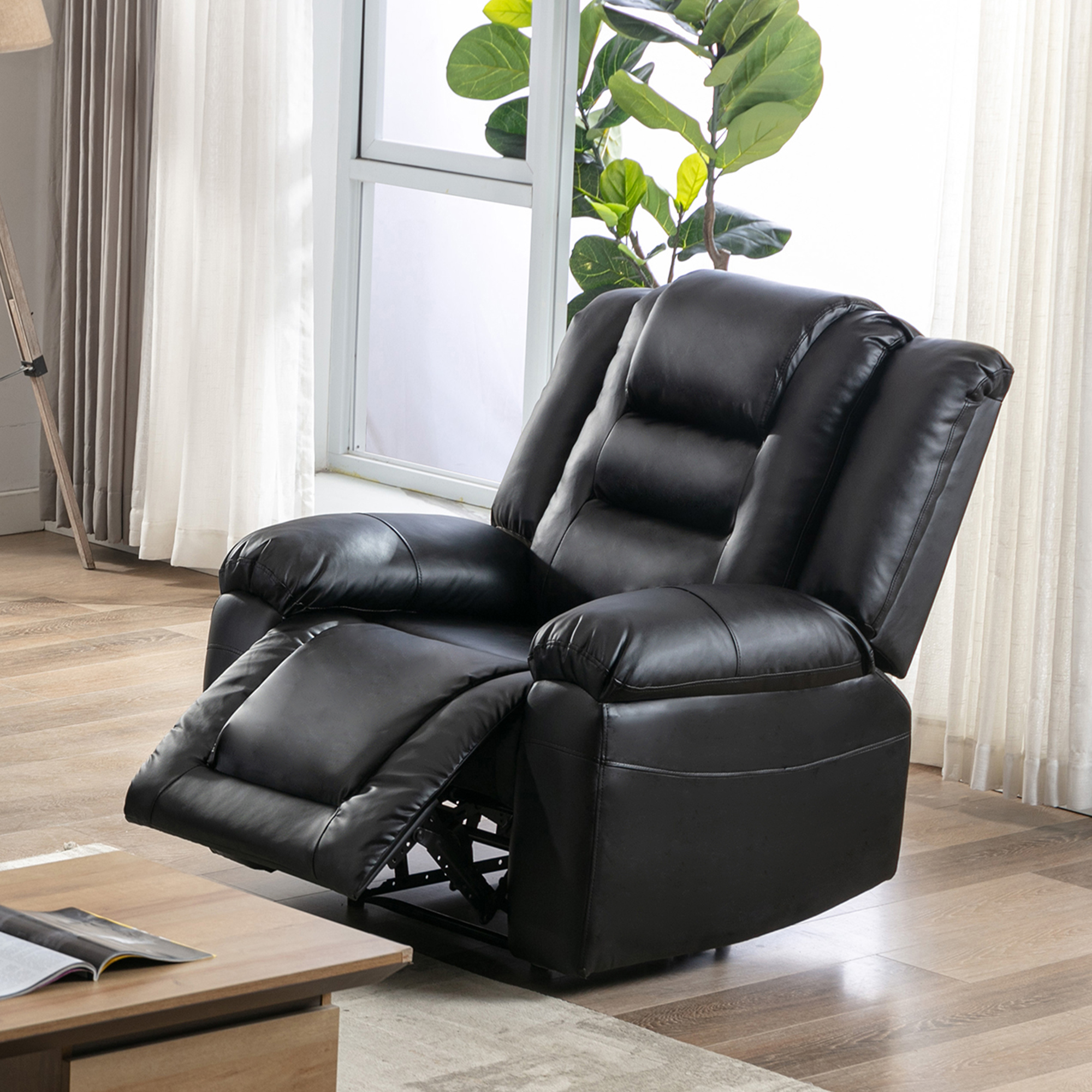 Orisfur. Home Theater Seating Manual Recliner, PU Leather Reclining Chair for Living Room (Recliner chair）-Boyel Living