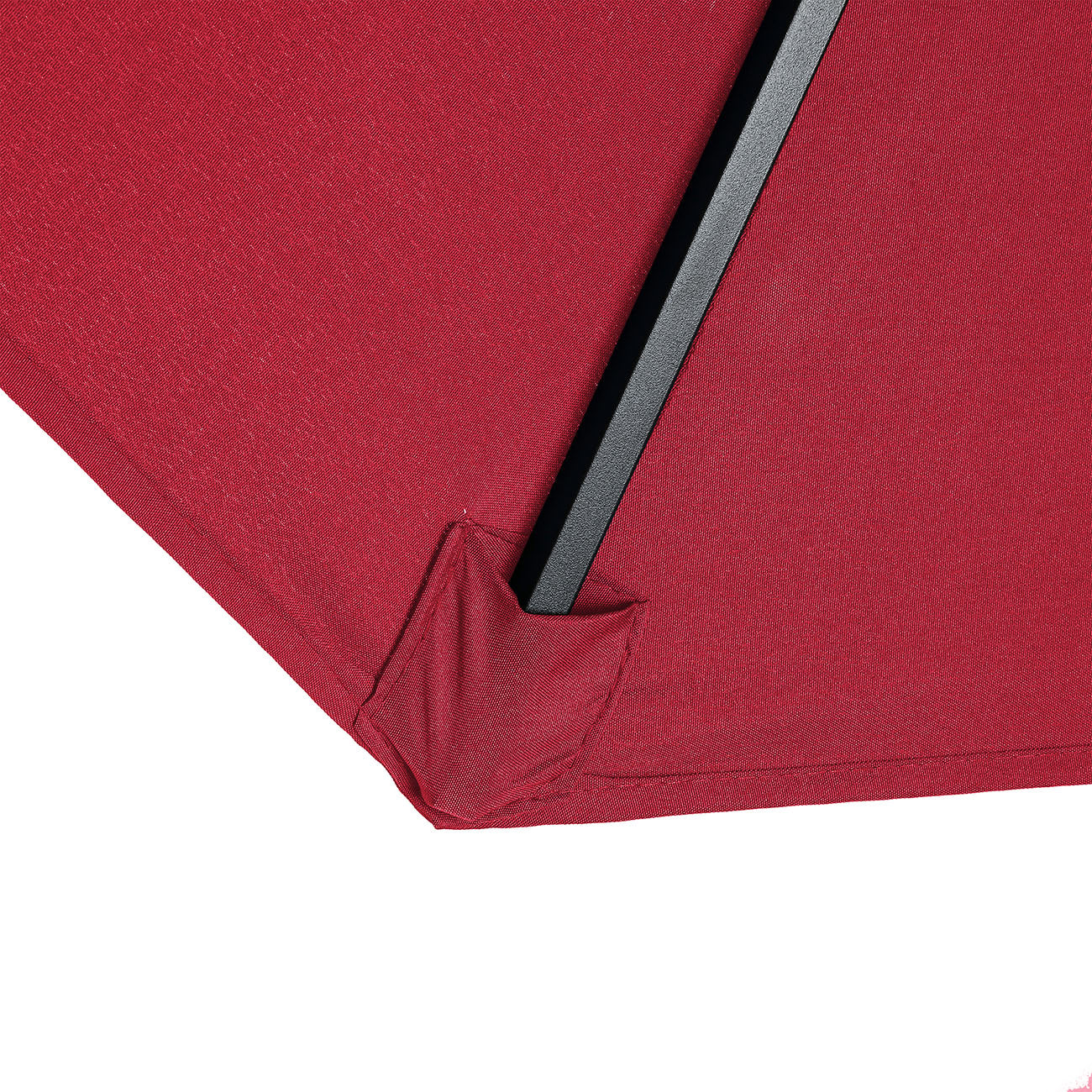 Boyel Living 9-ft Patio Umbrella with LED Lights (Red)-Boyel Living