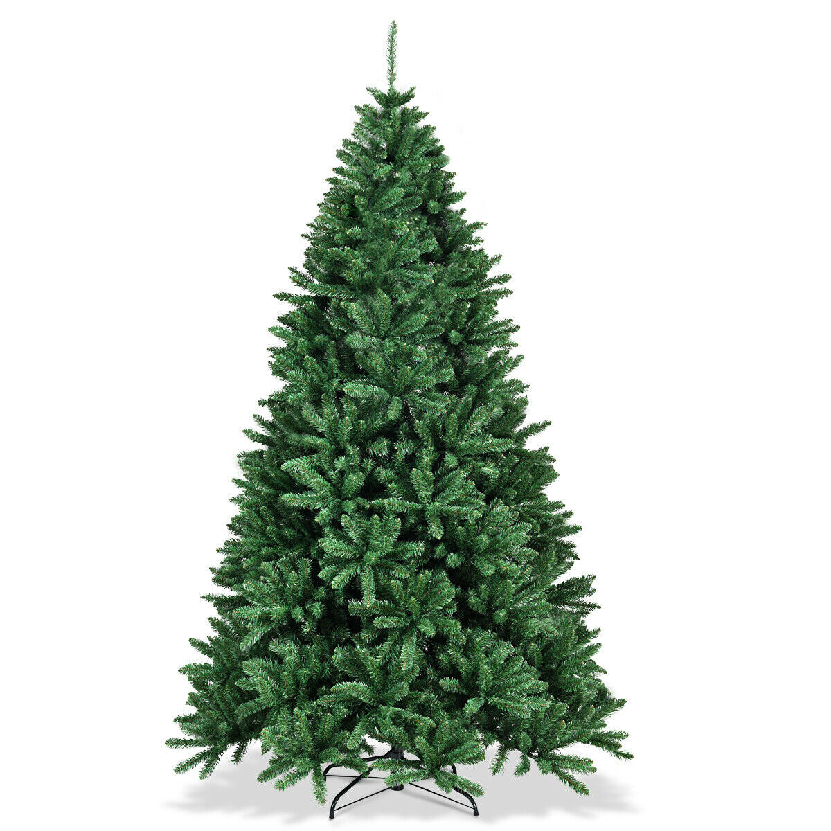 7.5 Feet Hinged Artificial Christmas Tree with Solid Metal Stand-Boyel Living