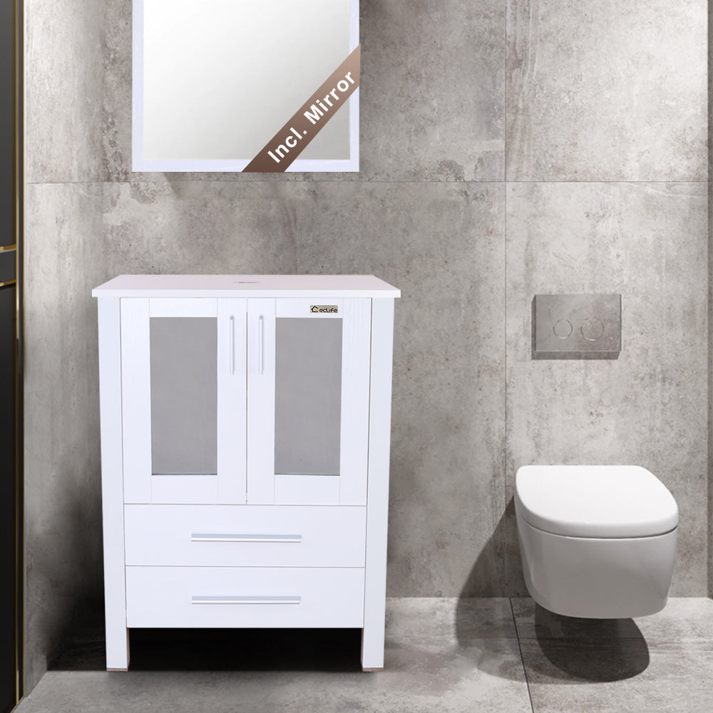 Modern and stylish Bathroom Vanity with two drawers-Boyel Living
