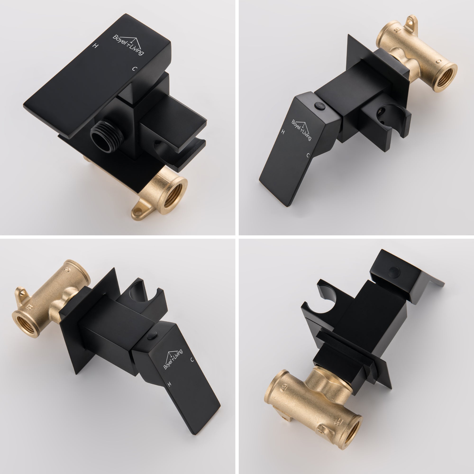 Boyel Living Wall Mount Single-Handle Bidet Faucet with Handle and Mixer Body-Boyel Living