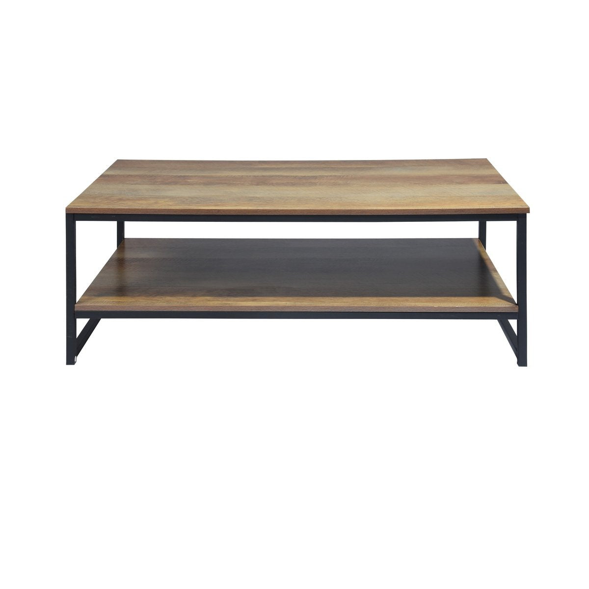 Brown and Black 43.3 in. Coffee Table End Table-Boyel Living