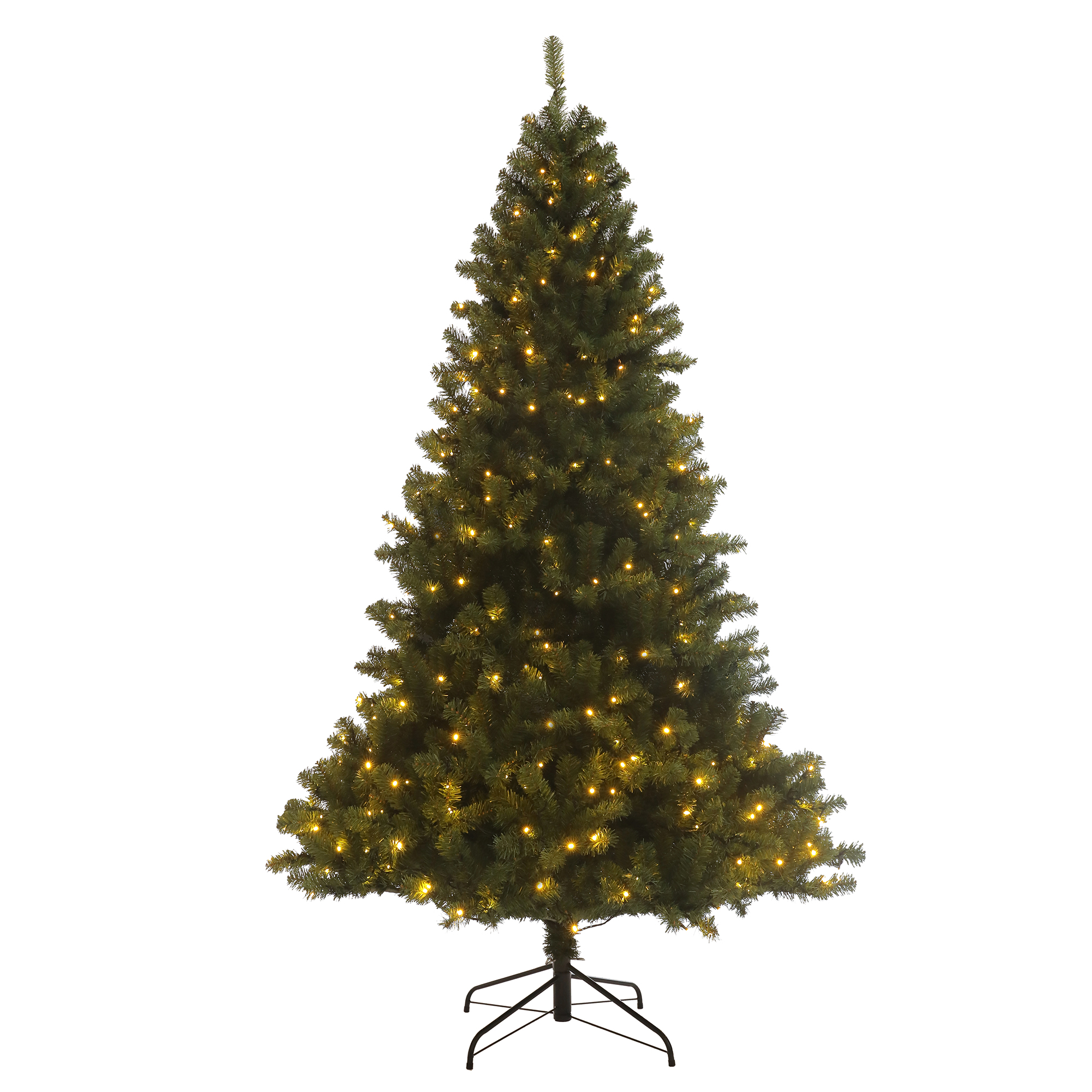 Pre-lit Christmas Tree 7.5ft Artificial Hinged Xmas Tree with 400 Pre-strung Led Lights Foldable Stand-Boyel Living