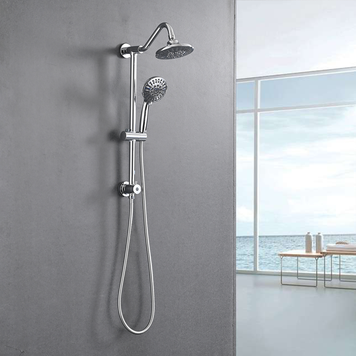 6-Inch Round Rainfall Shower Head System