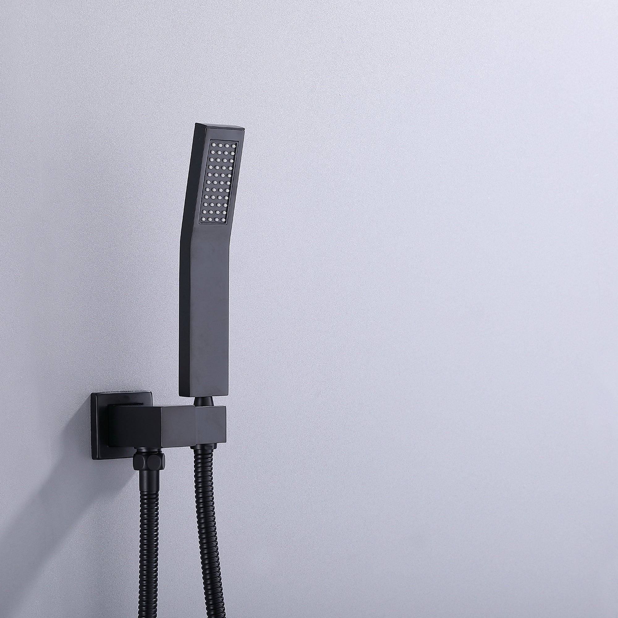 10 in. Complete Dual Shower Head System with Tub Spout and Rough-in Valve in Matte Black-Boyel Living