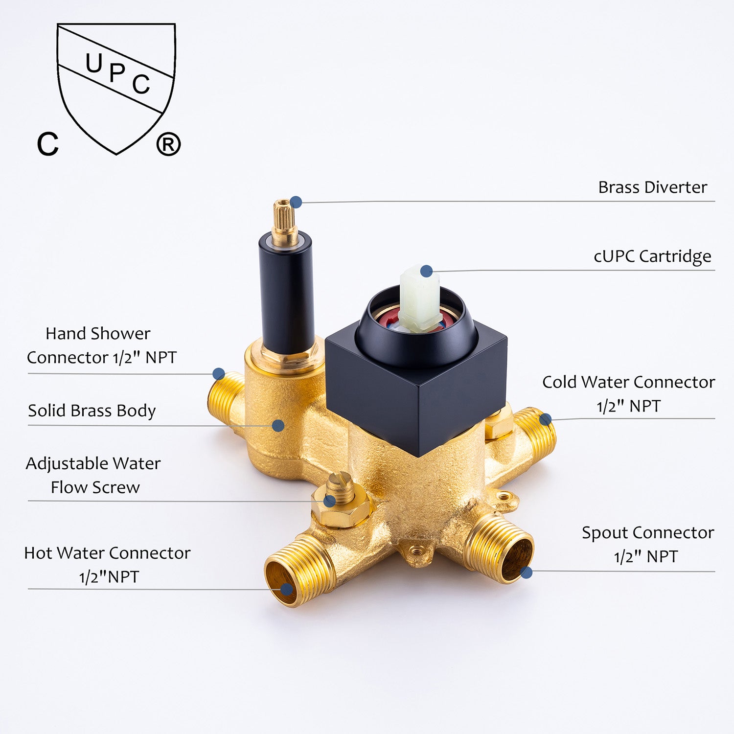 Boyel Living Bathtub Faucet With Square Hand-Held In Matt Black-Boyel Living