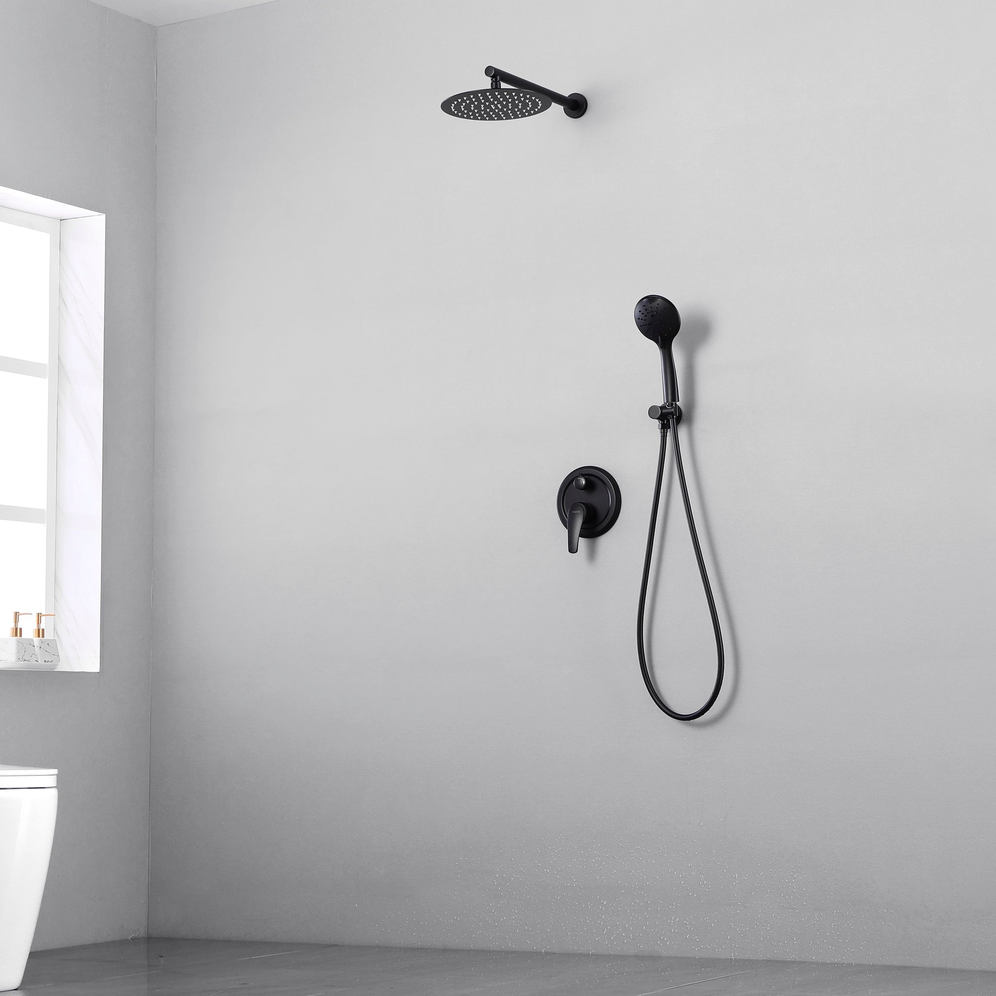 Boyel Living Two Heads Shower System Wall Mount Rainfall Shower System-Boyel Living