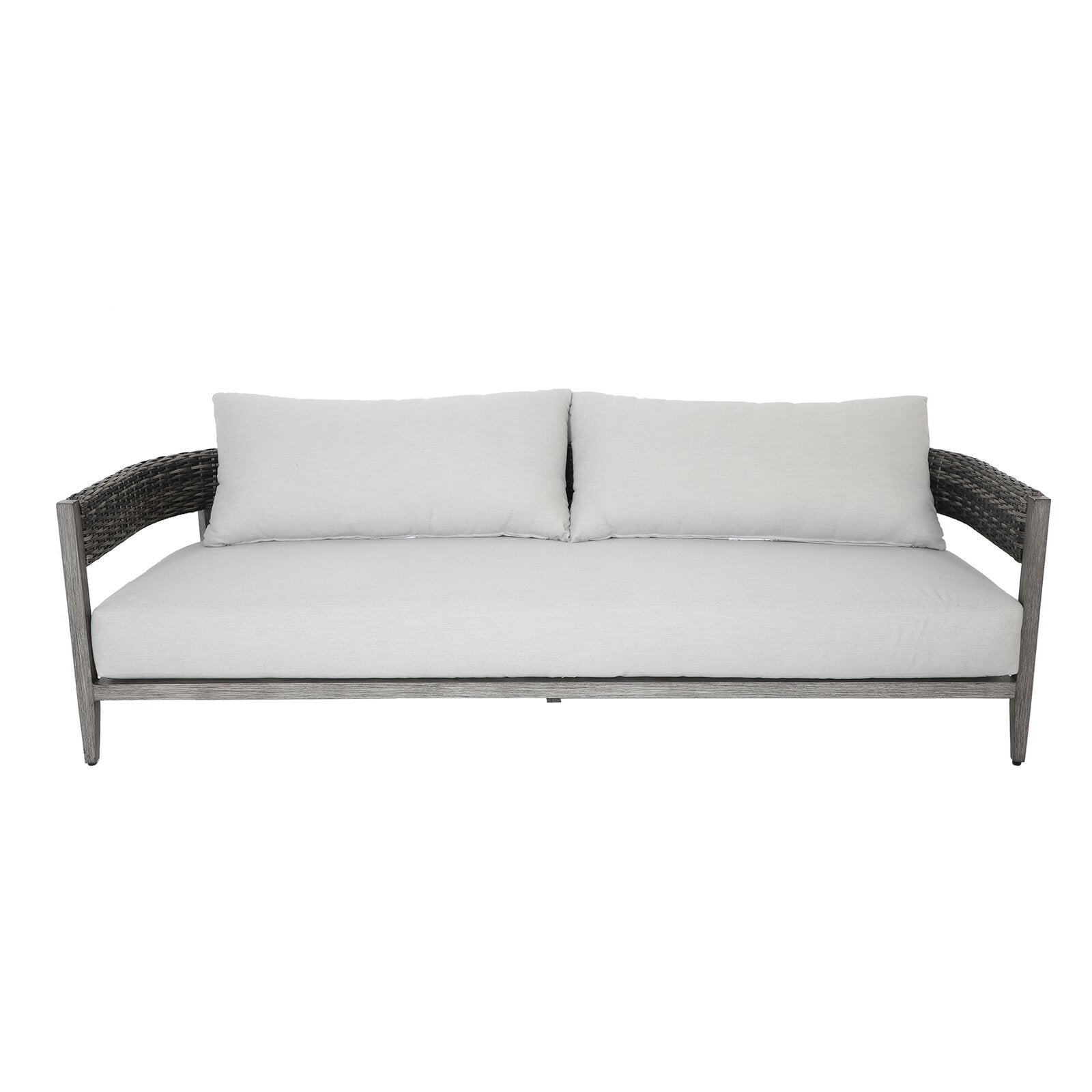 Outdoor Patio Wicker Loveseat Sofa With Cushion-Boyel Living