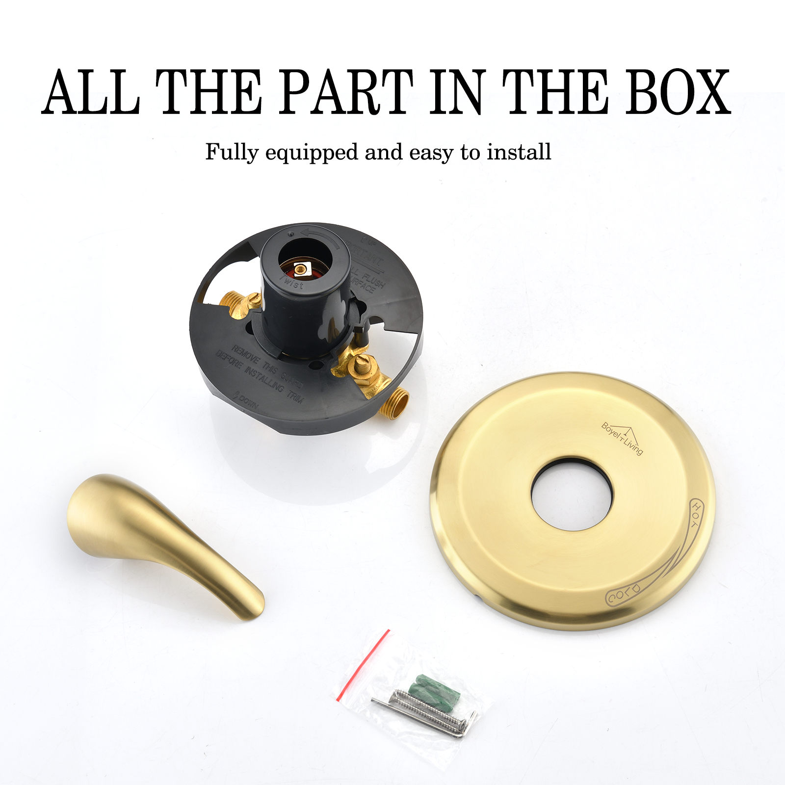 Shower Water Mixer Single Handle Shower ValveTemperature Mixing Valve Complete Shower Kit