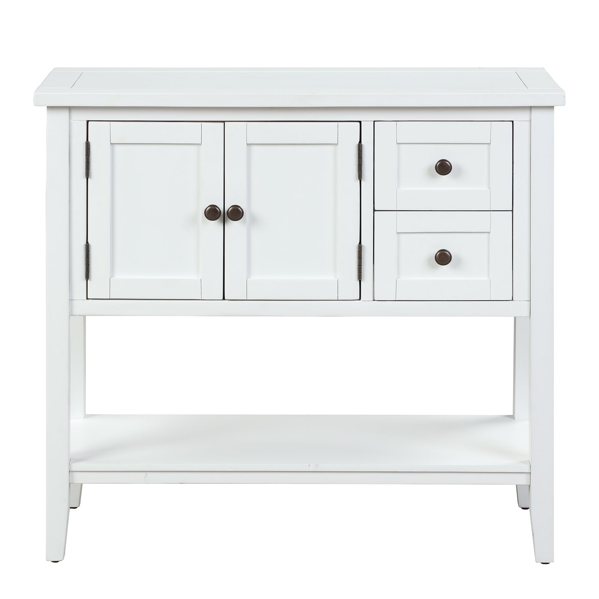 36" Modern Console Table Sofa Table for Living Room with 2 Drawers, 1 Cabinet and 1 Shelf-Boyel Living