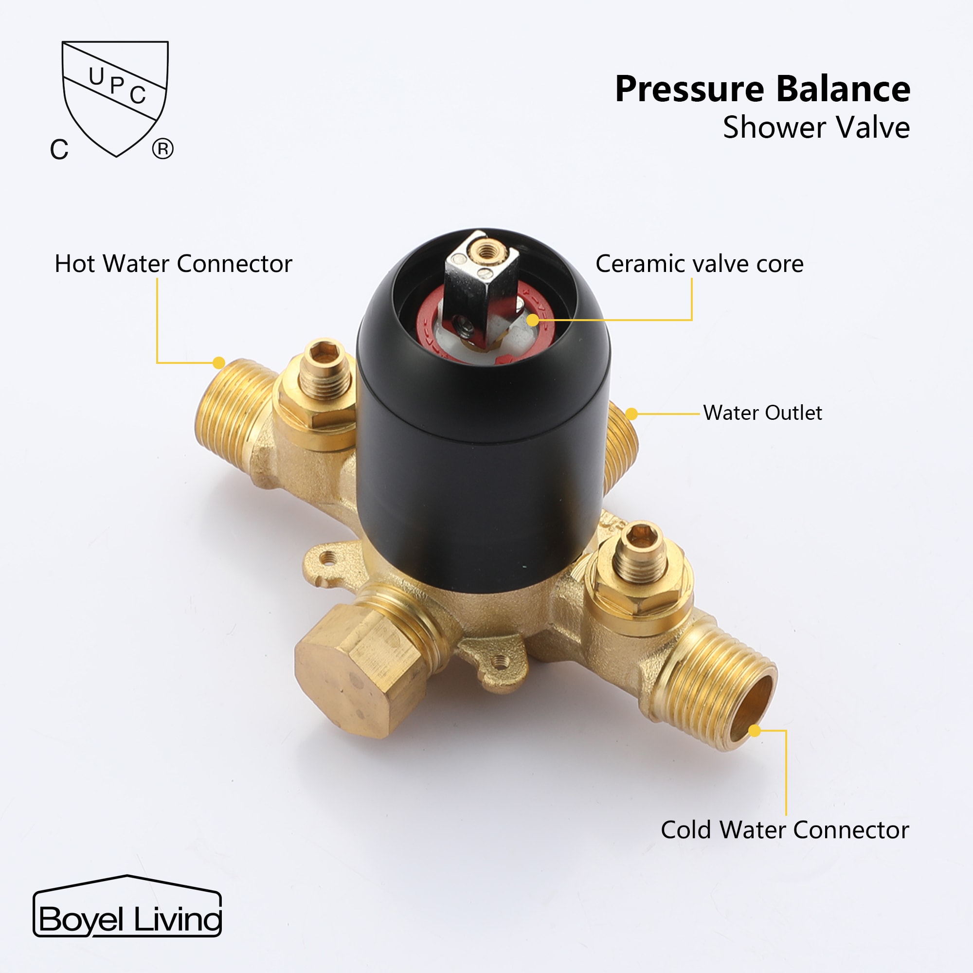 Boyel Living 3-Spray Patterns with 2.5 GPM 10 in. Wall Mount Dual Shower Heads in Matte Black-Boyel Living