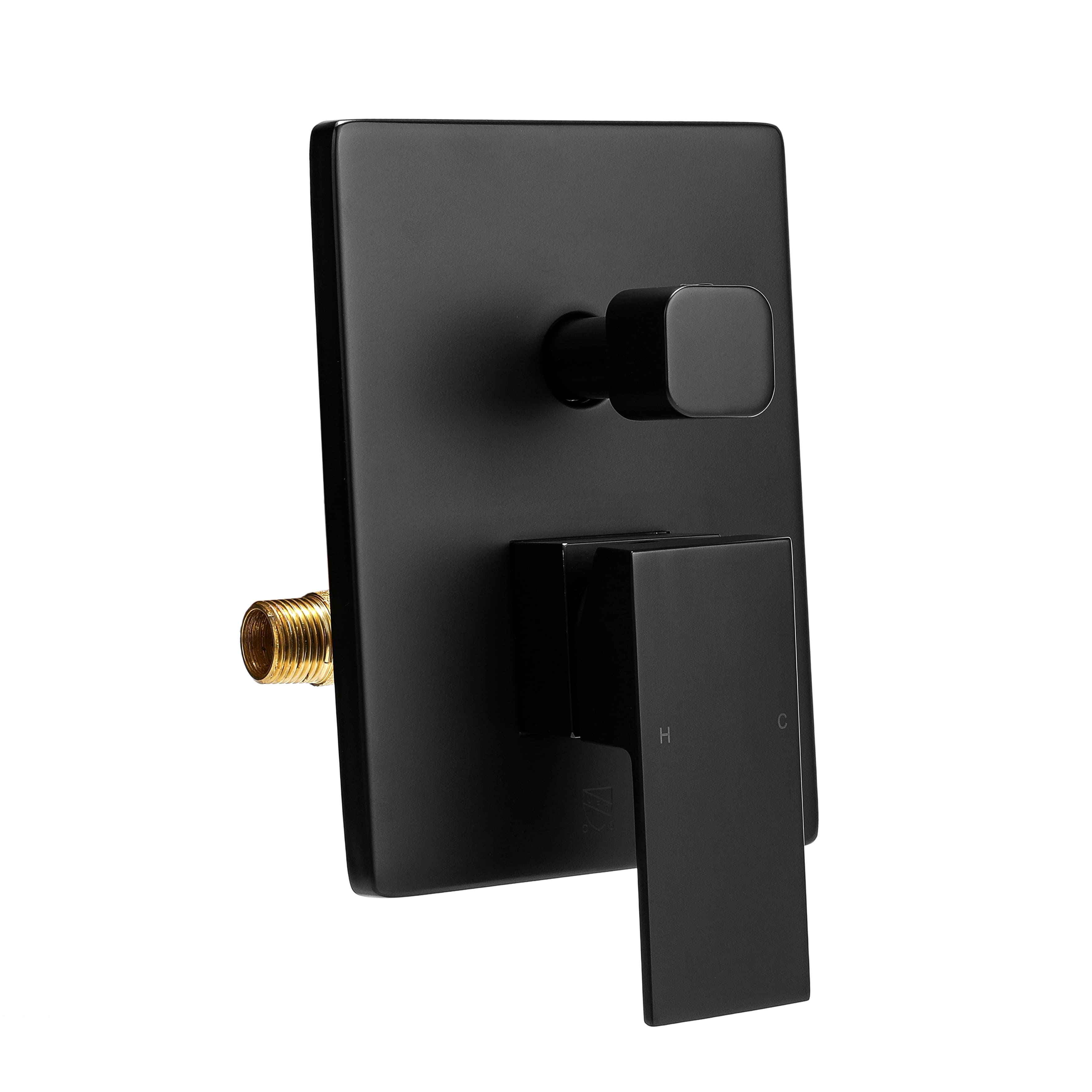 Matt Black Bathtub Faucet With Square Hand-Held-Boyel Living