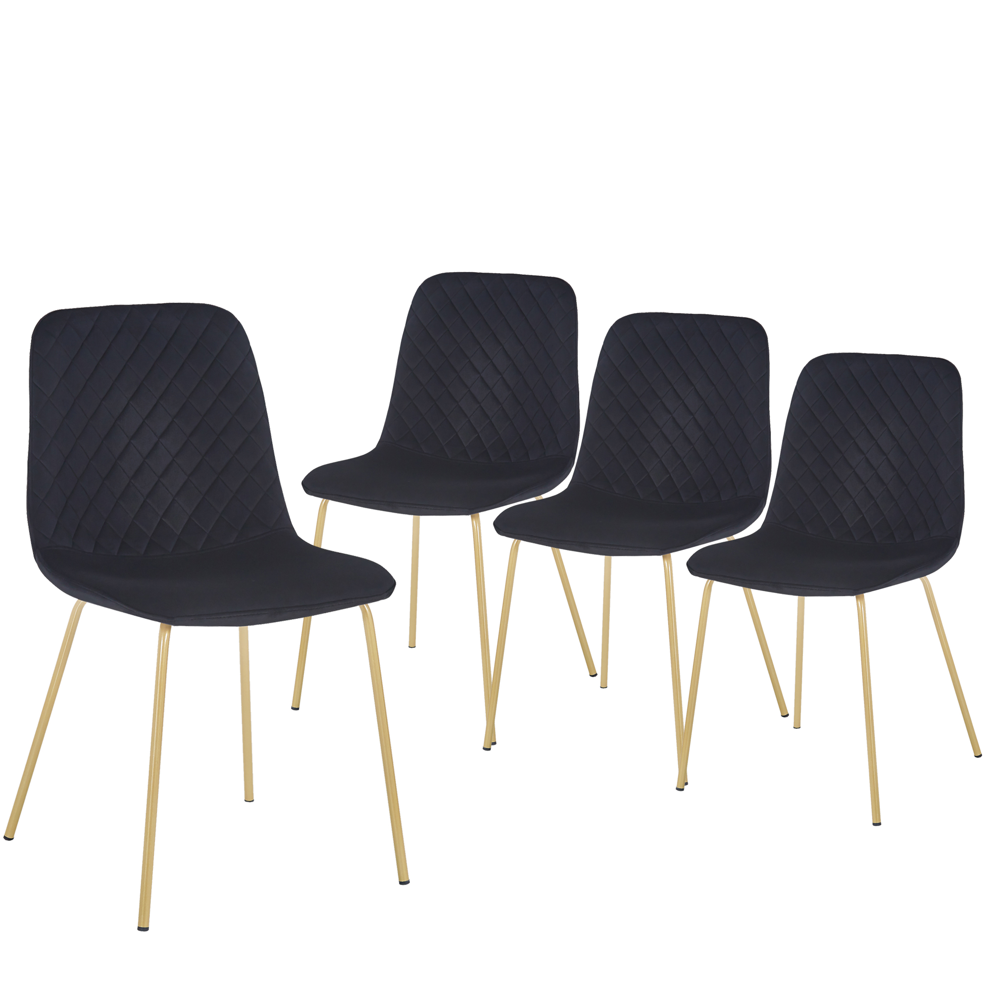 Dining chair  set of 4 PCS（BLACK），Modern style，New technology，Suitable for restaurants, cafes, taverns, offices, living rooms, reception rooms.Simple structure, easy installation.-Boyel Living