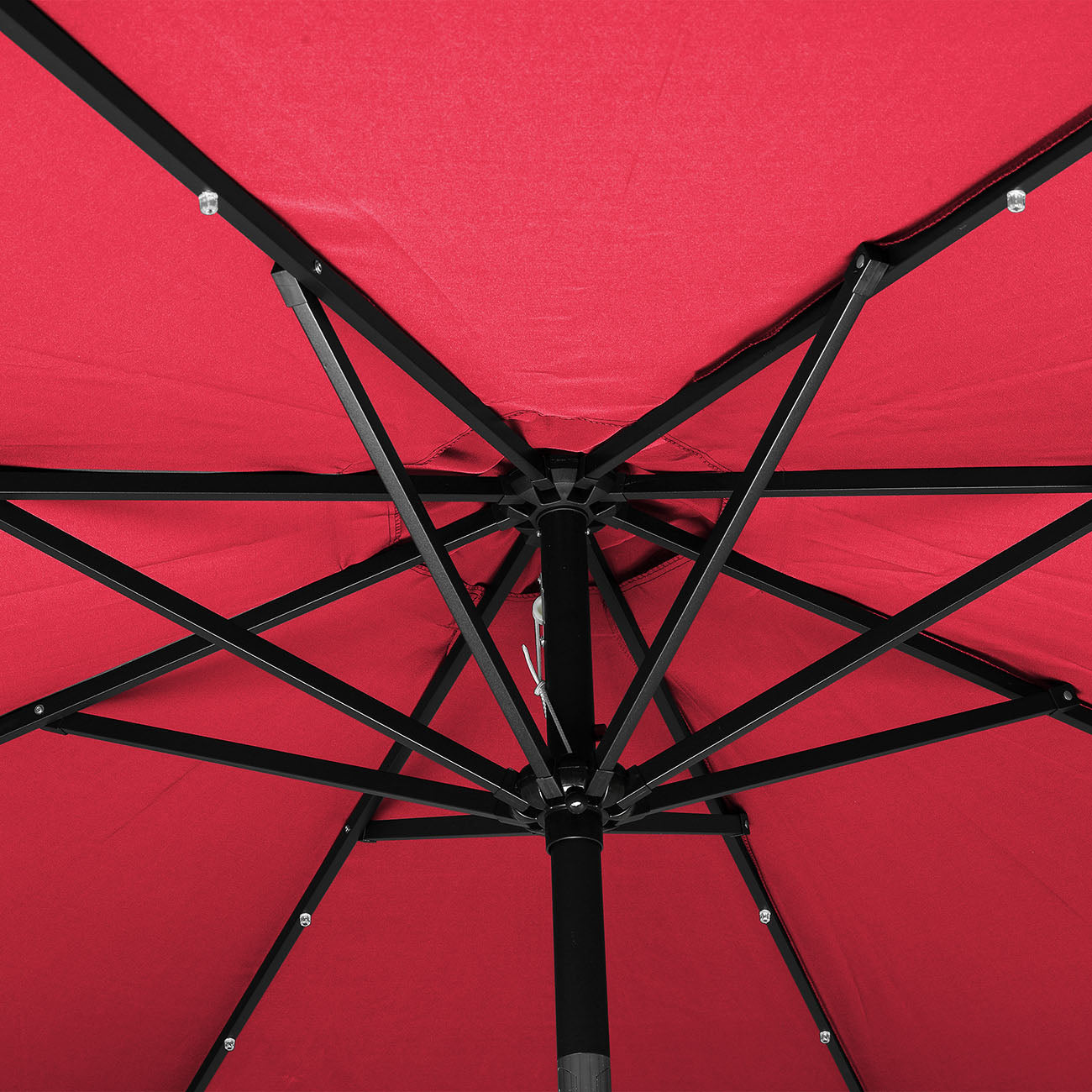 Boyel Living 9-ft Patio Umbrella with LED Lights (Red)-Boyel Living