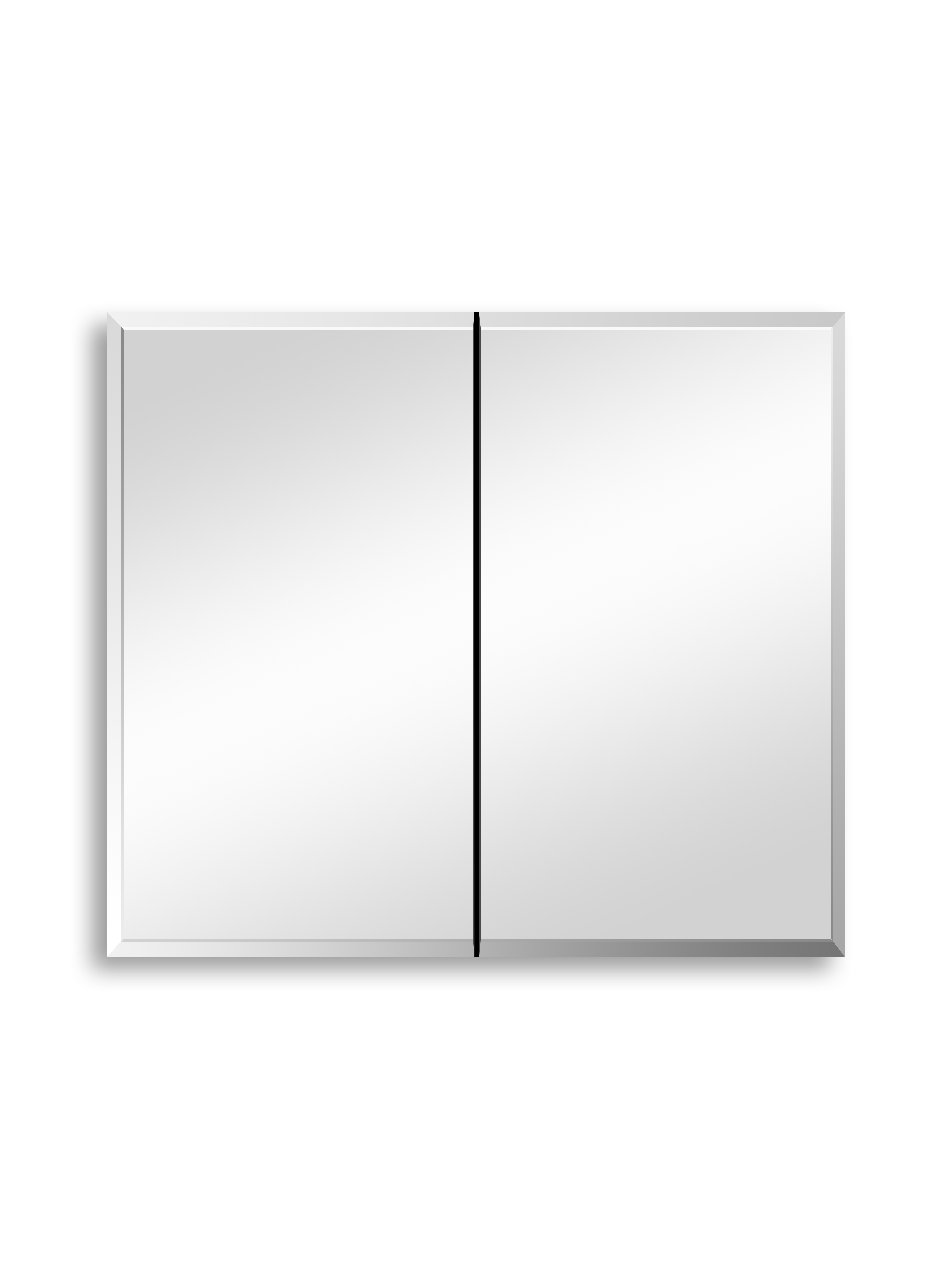 30x26 inch Double door mirror medicine cabinet Surface Mount or Recess aluminum-Boyel Living