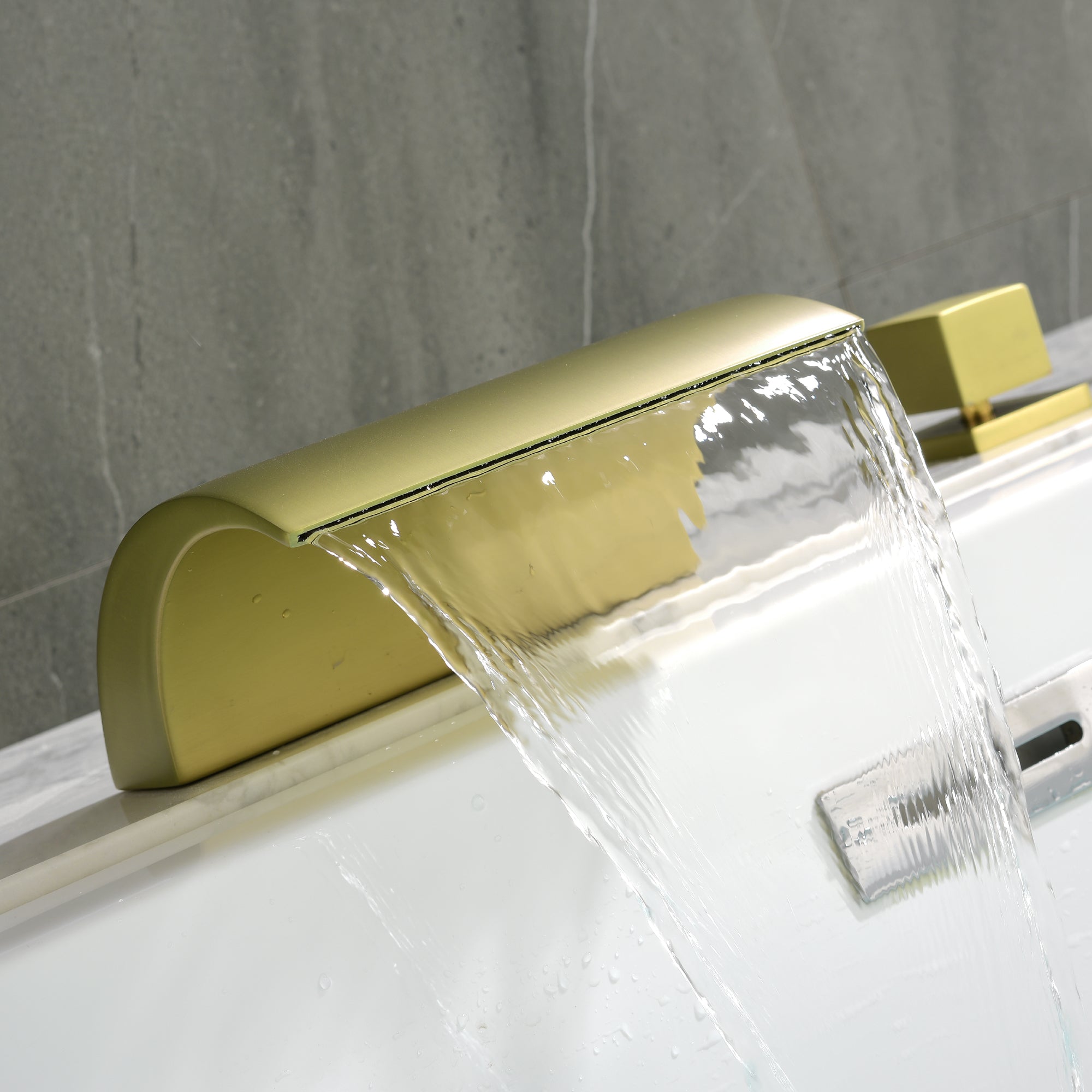 Boyel Living Tub Deck Mount Roman Tub Faucet with Hand Shower and Water Suply Hose-Boyel Living