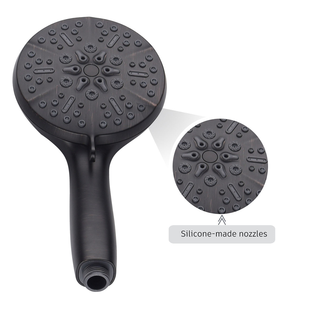 5-Spray Patterns 5 in. Wall Mount Dual Shower Heads and Handheld Shower Head-Boyel Living