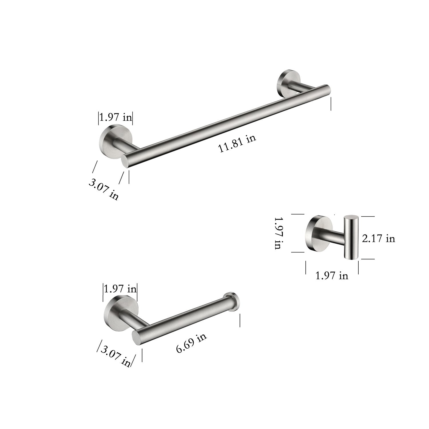 3 - Piece Bathroom Hardware Set-Boyel Living