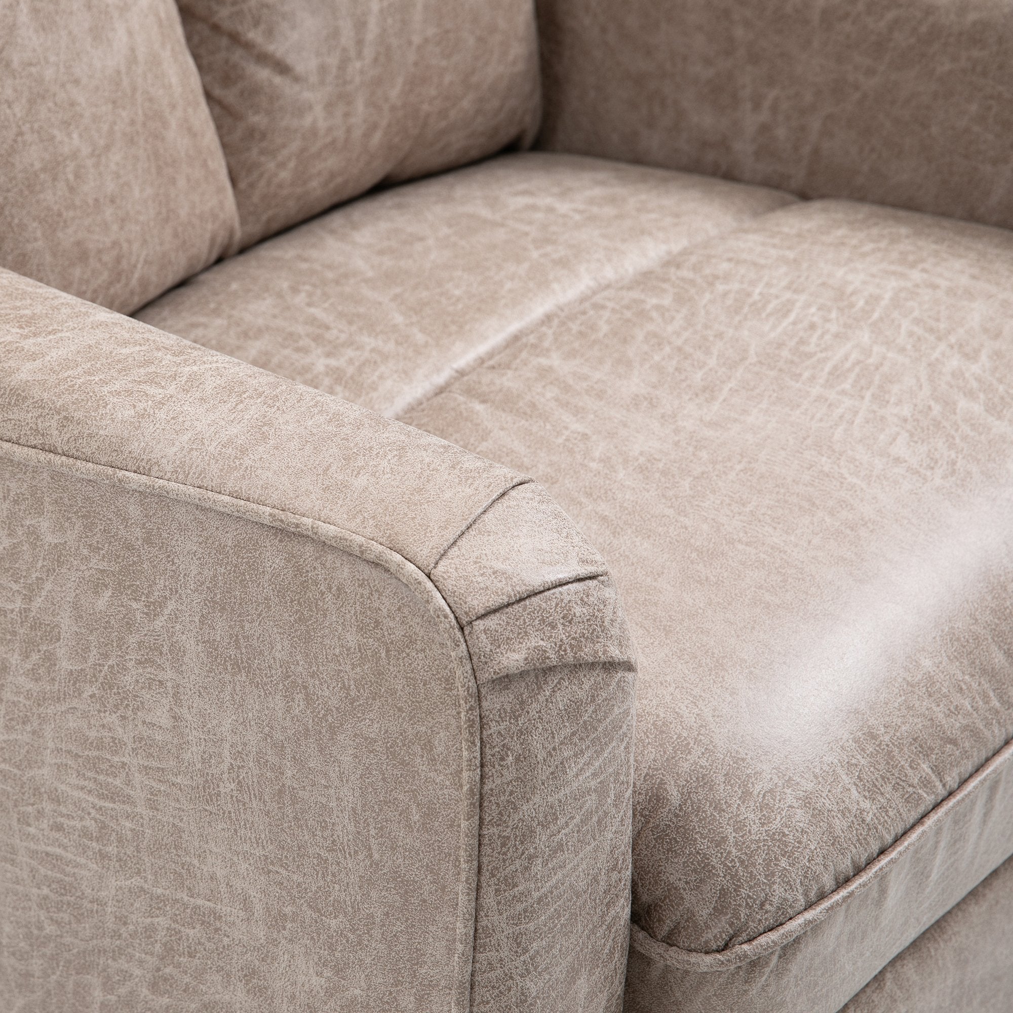 Microfiber Manual Glider Club Recliner, Light Grey/Light Brown/Dark Brown-Boyel Living