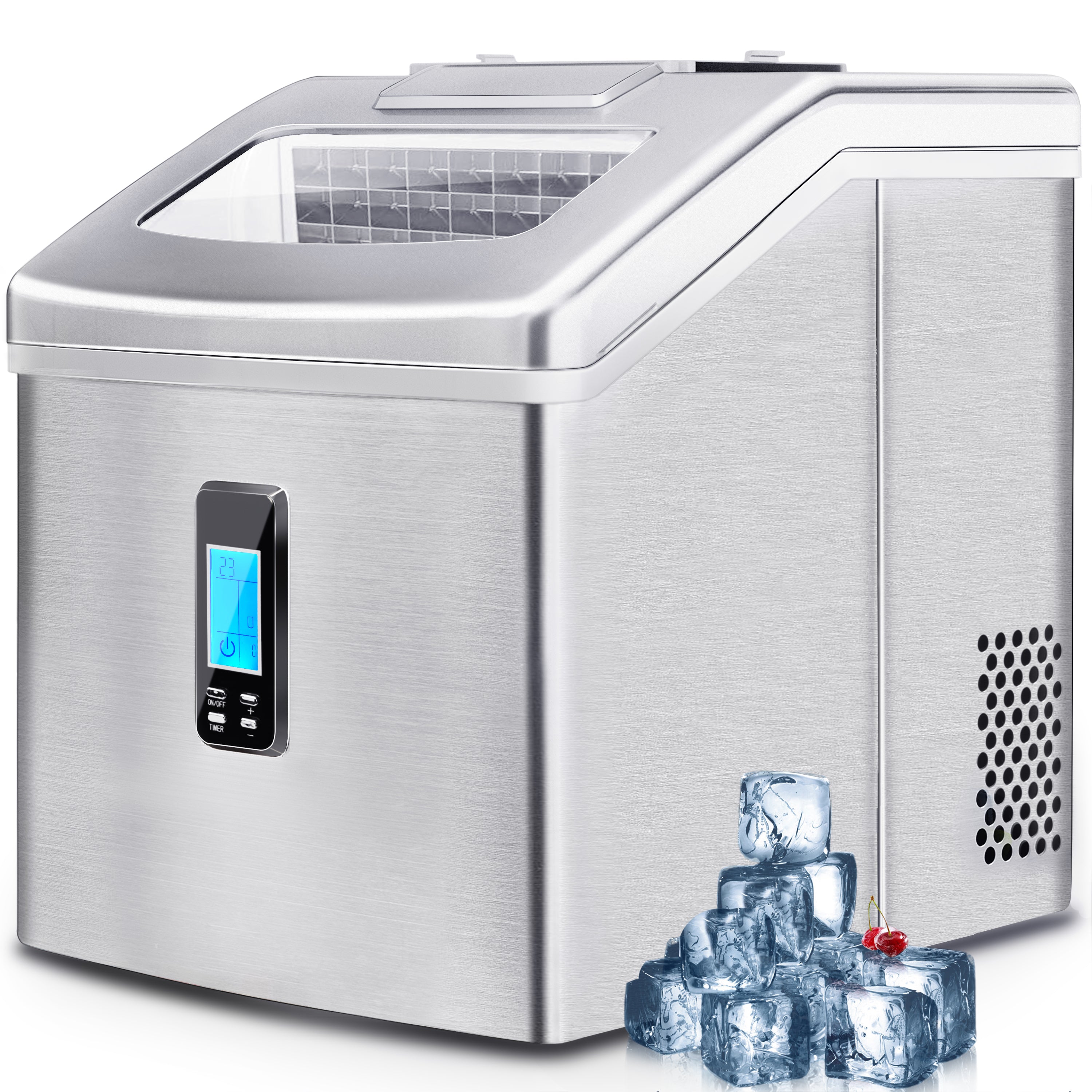 Portable Counter-top Ice Maker Machine for Crystal Ice Cubes in 48 lbs/24H with Ice Scoop-Boyel Living