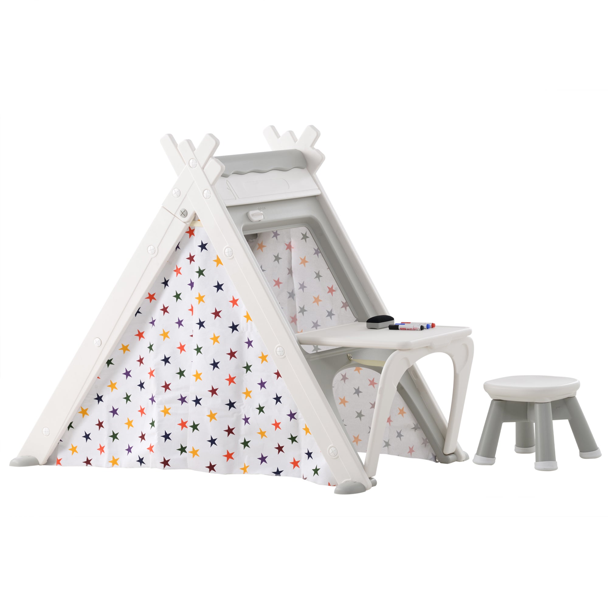 Fold-able Playhouse Tent - 4 in 1 with Stool-Boyel Living