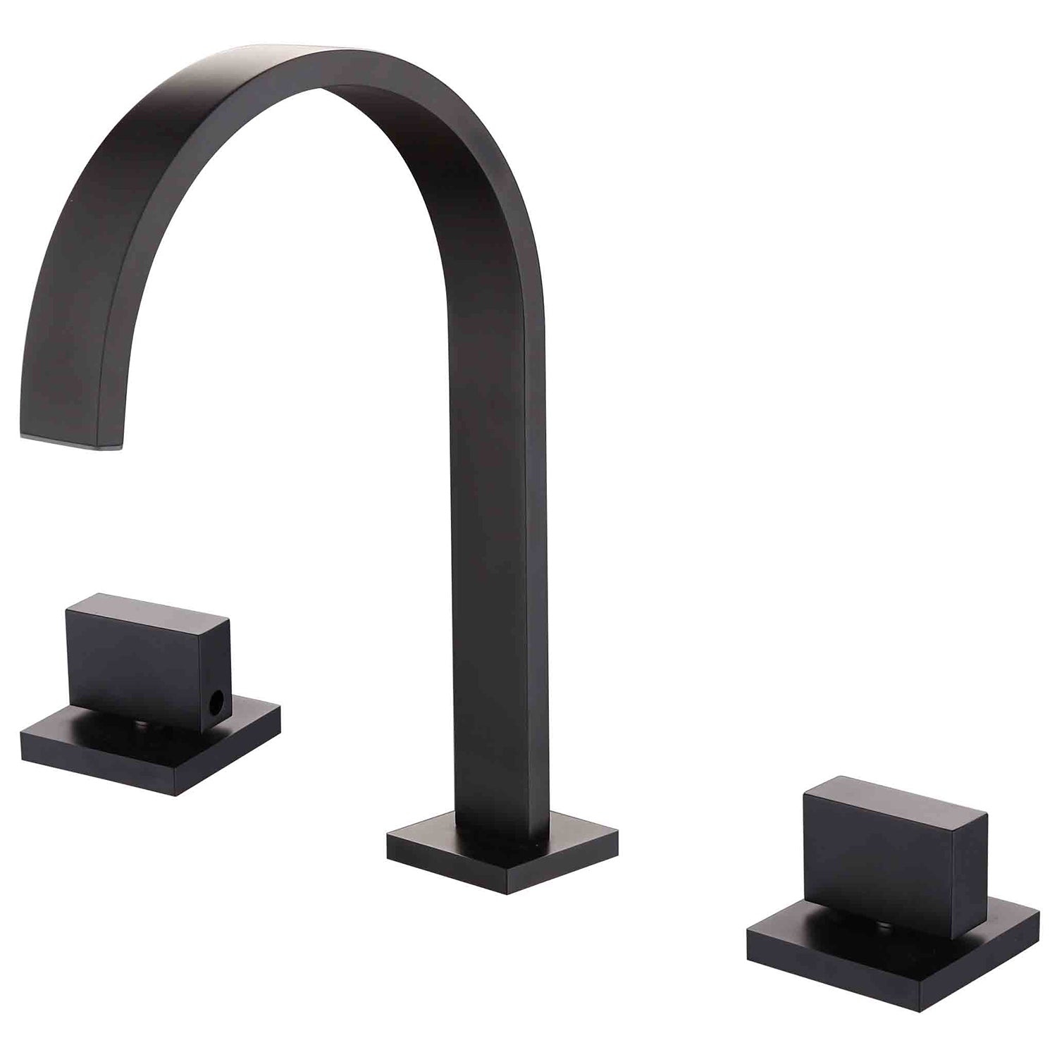Modern Black 8 in. Widespread 2-Handle High-Arc Bathroom Faucet-Boyel Living