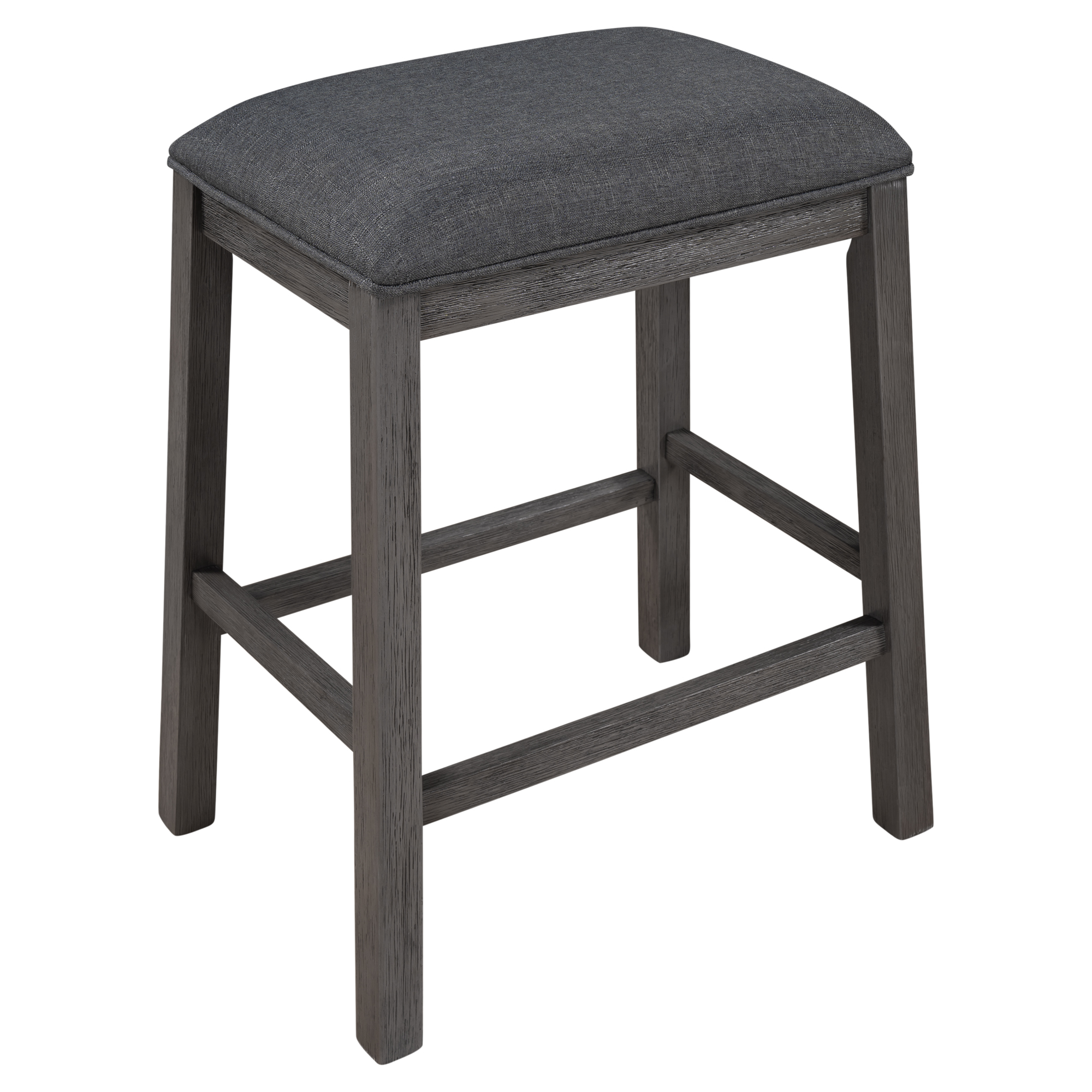 Farmhouse Rustic 2-piece Counter Height Wood Kitchen Dining Stools for Small Places, Gray-Boyel Living