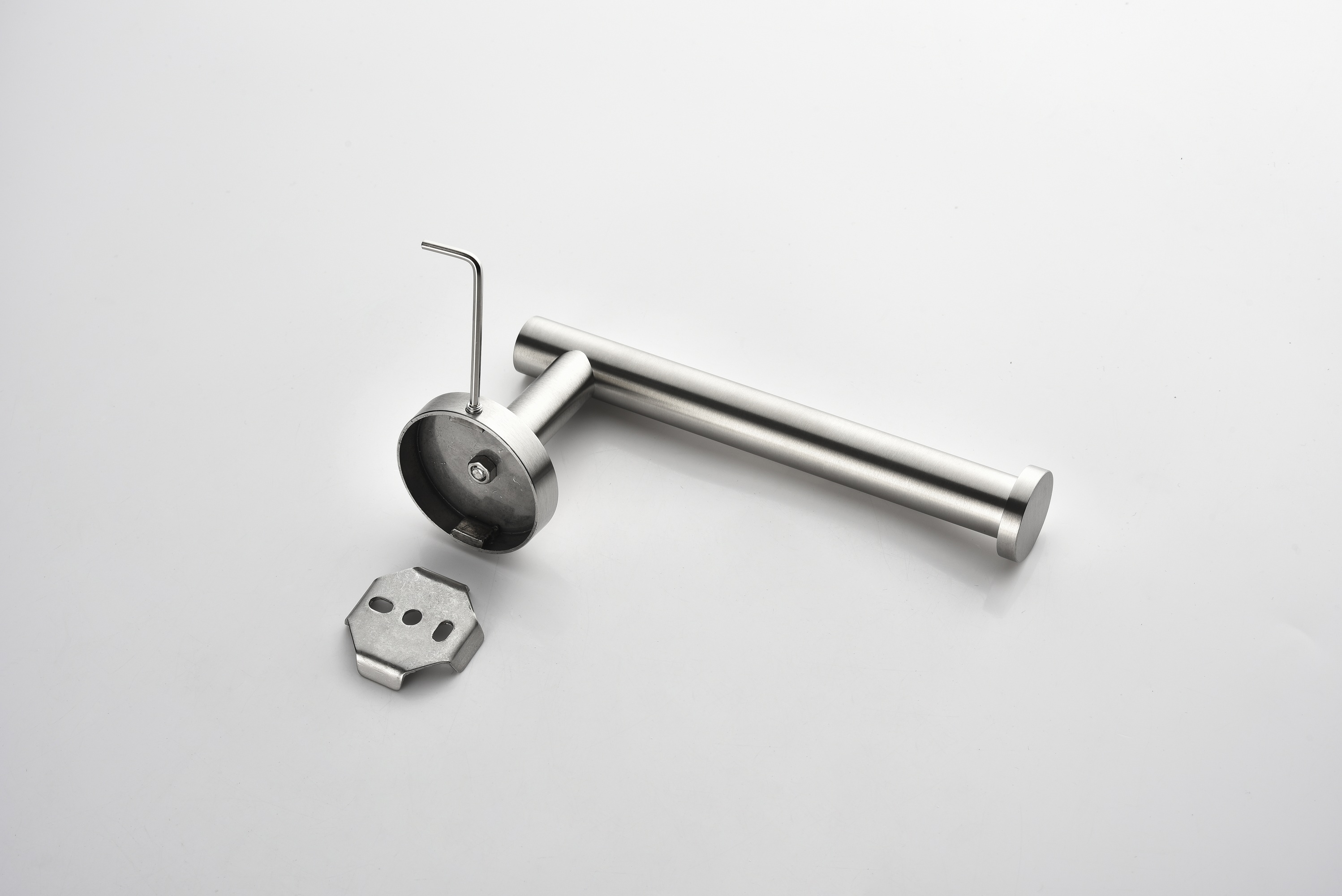 Bathroom Hardware Set Rustfree – 3-Piece Set in Brushed Nickel Finish / Black