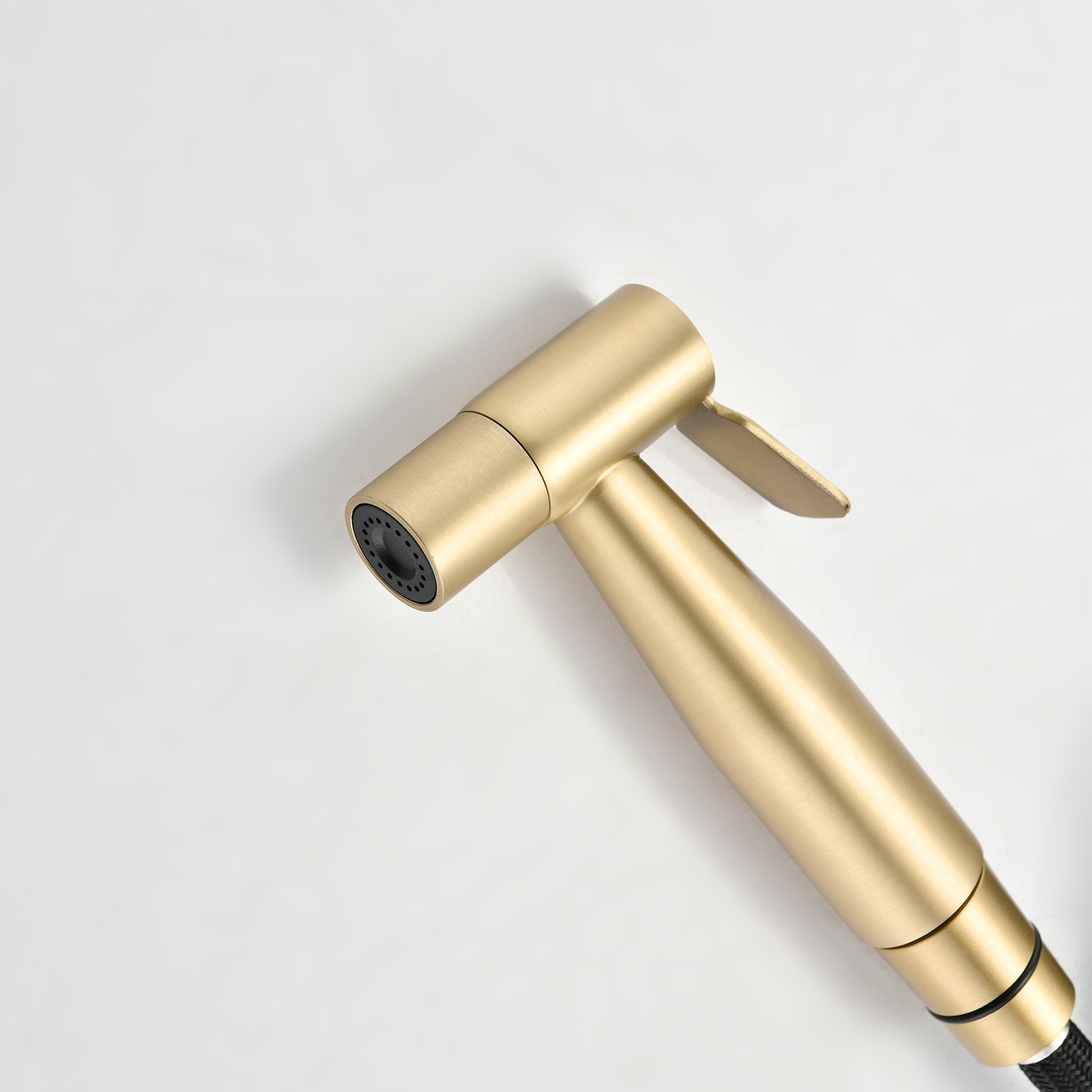 Boyel Living RV Kitchen Sink Faucet Brushed Gold Kitchen Faucet with Side Sprayer 3 Holes Double Handle 304 Stainless Steel Faucet for Outdoor Farmhouse Camper Laundry RV Bar