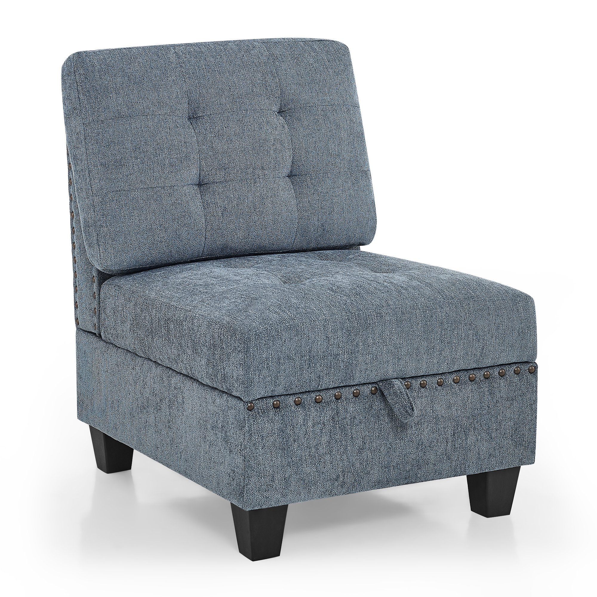 Single Chair  for Modular Sectional，Navy（26.5“x31.5”x36“）
