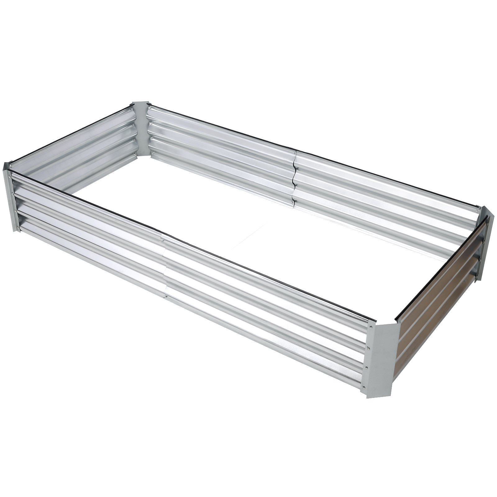 Galvanized Planter Bed,Galvanized Raised Garden Bed Kit, Galvanized Planter Raised Garden Boxes Outdoor, Square Large Metal Raised Garden Beds for Vegetables,4*3*1 ft