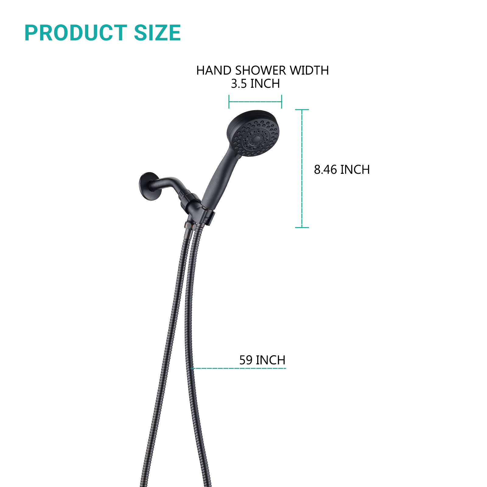 High Pressure Shower Head Size Details