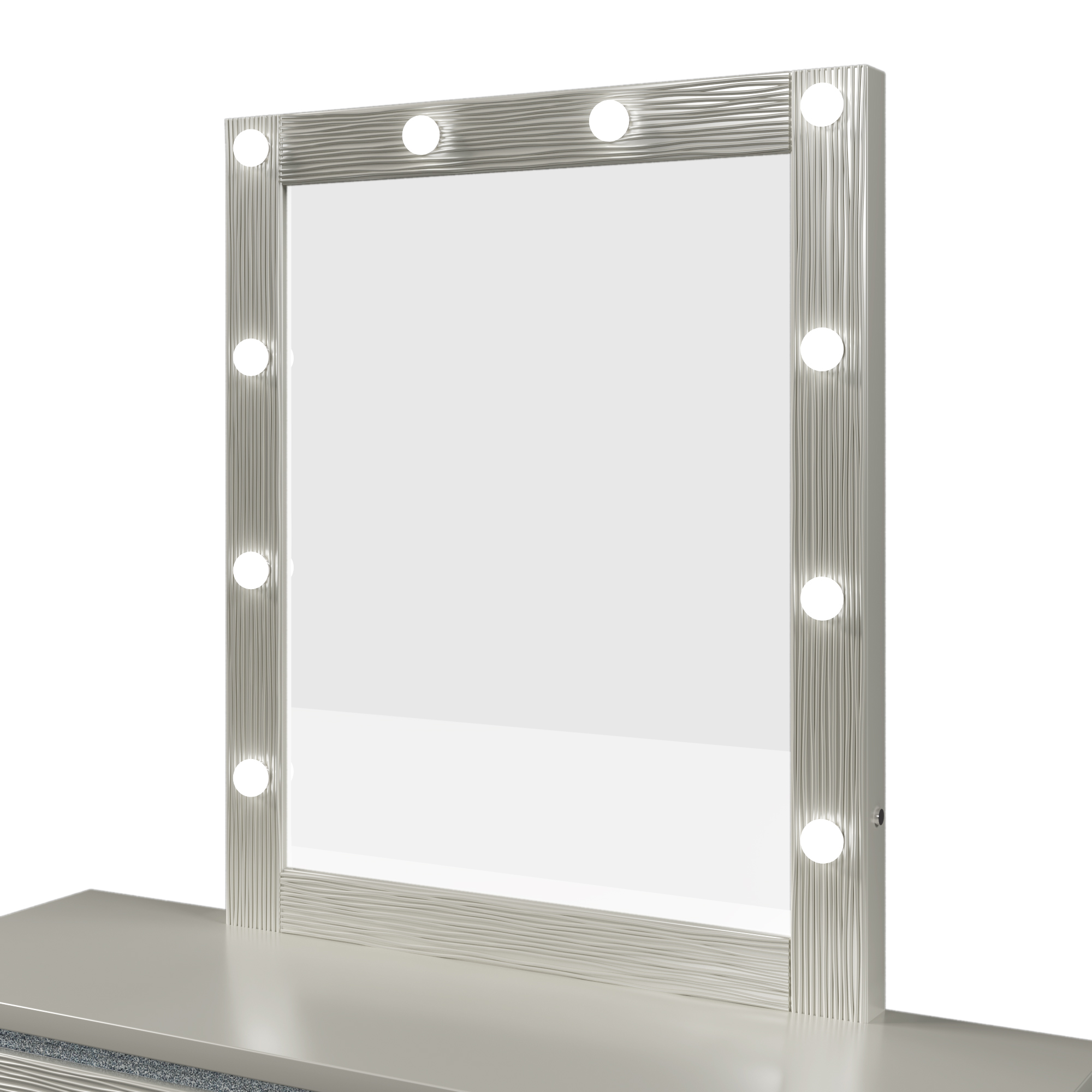 Champagne Silver Mirror with LED Lights