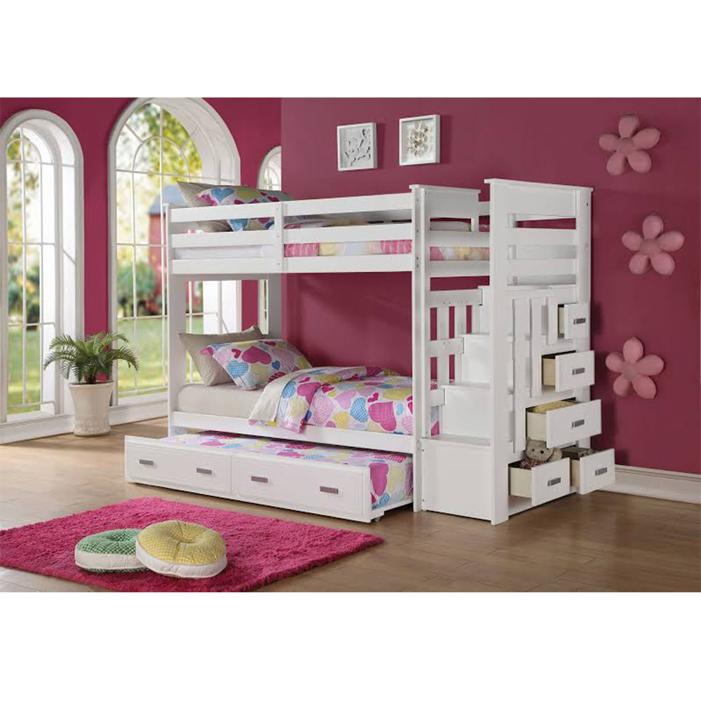 ACME Allentown Bunk Bed (Twin/Twin  Storage) in White-Boyel Living