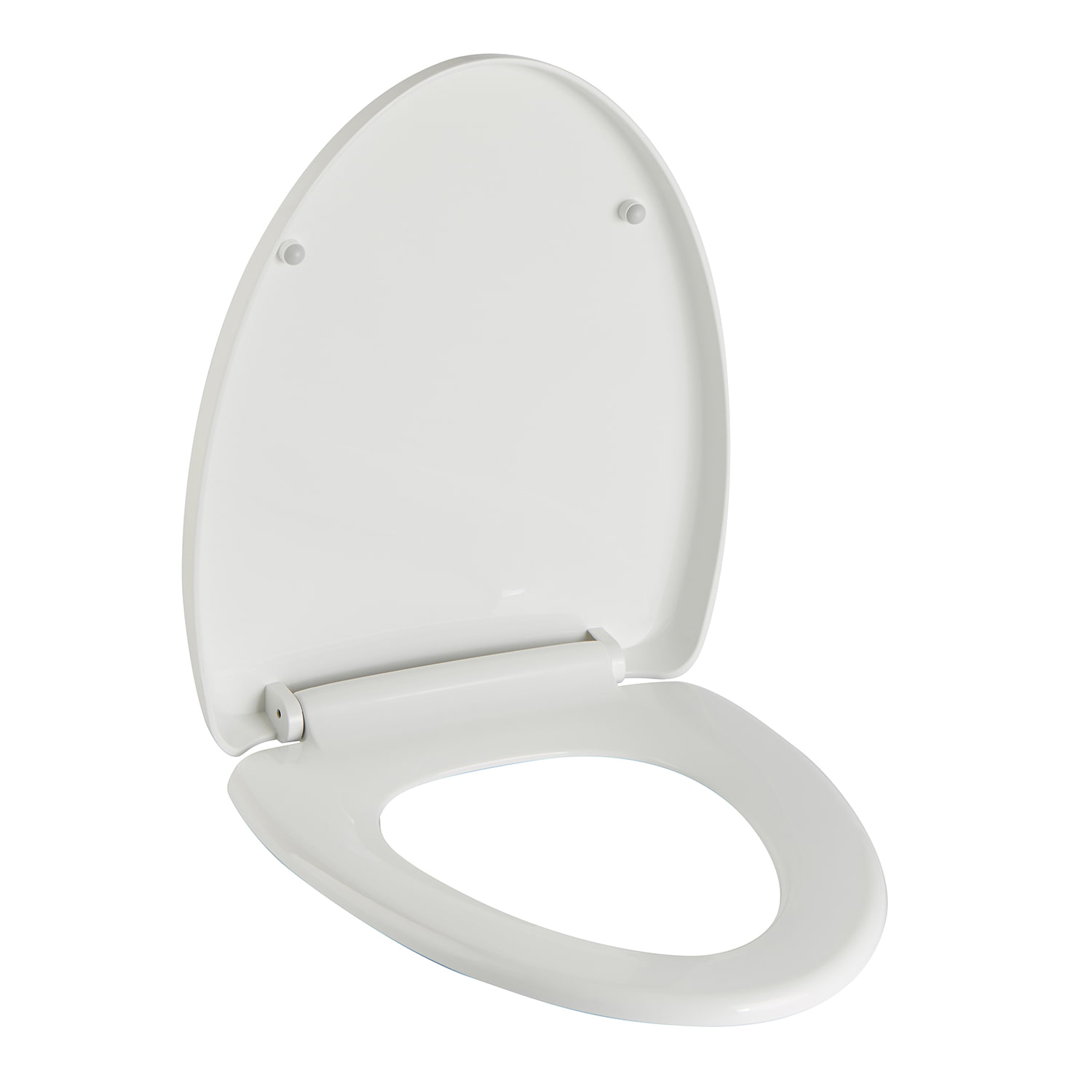 Slow Close Round Closed Front Toilet Seat in White-Boyel Living