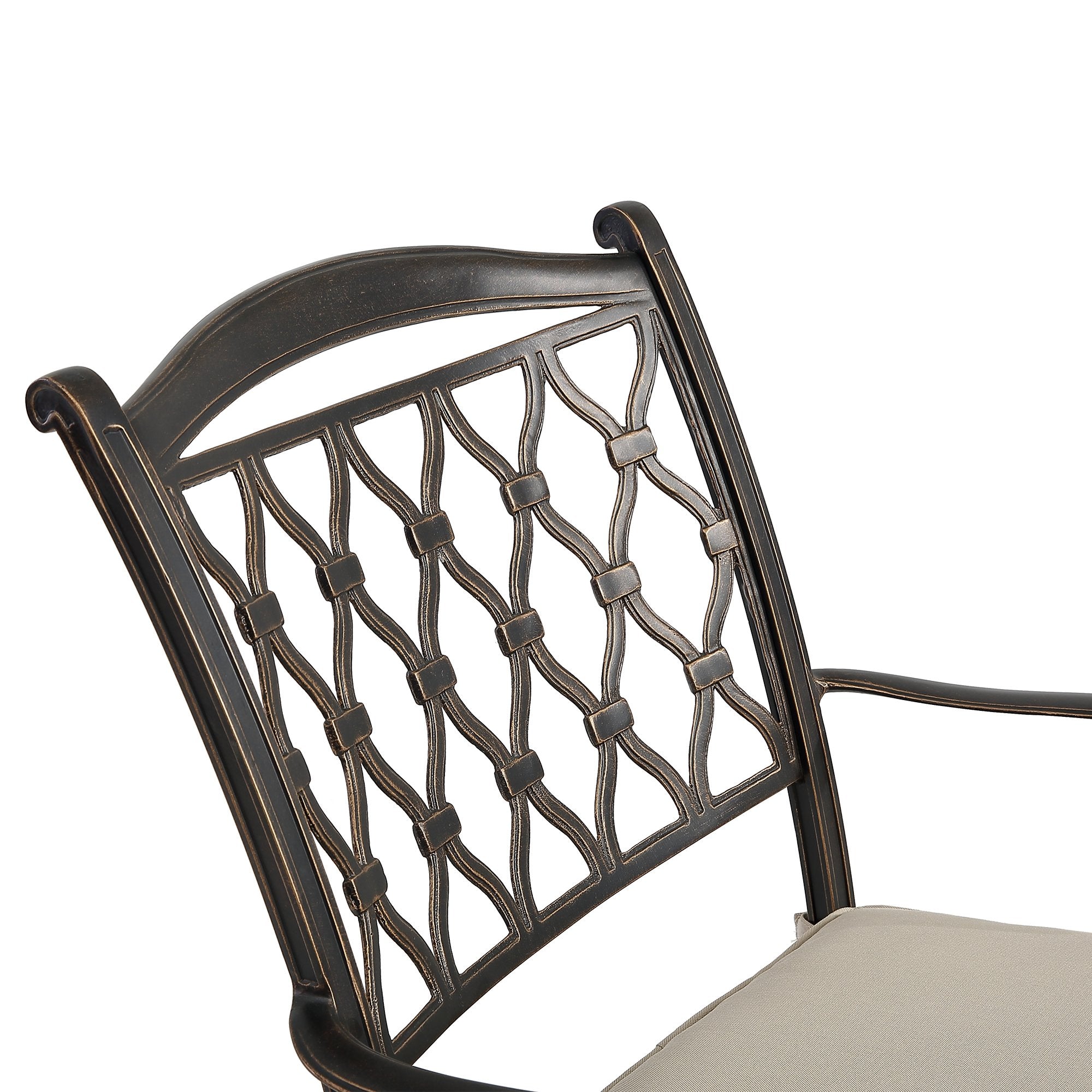 Cast aluminum high dining chair-Boyel Living